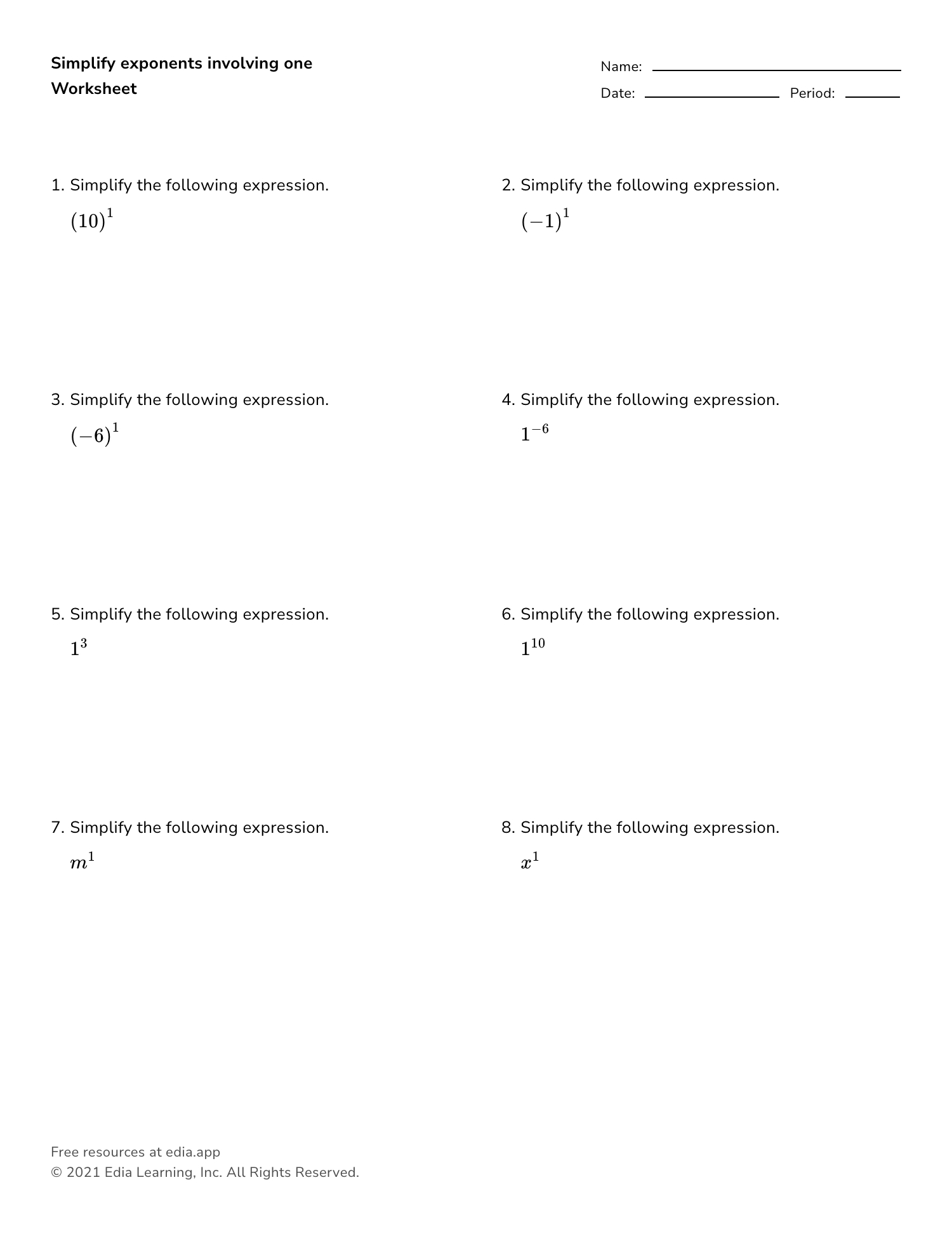 Edia | Free Math Homework In Minutes regarding Free Printable Exponent Worksheets