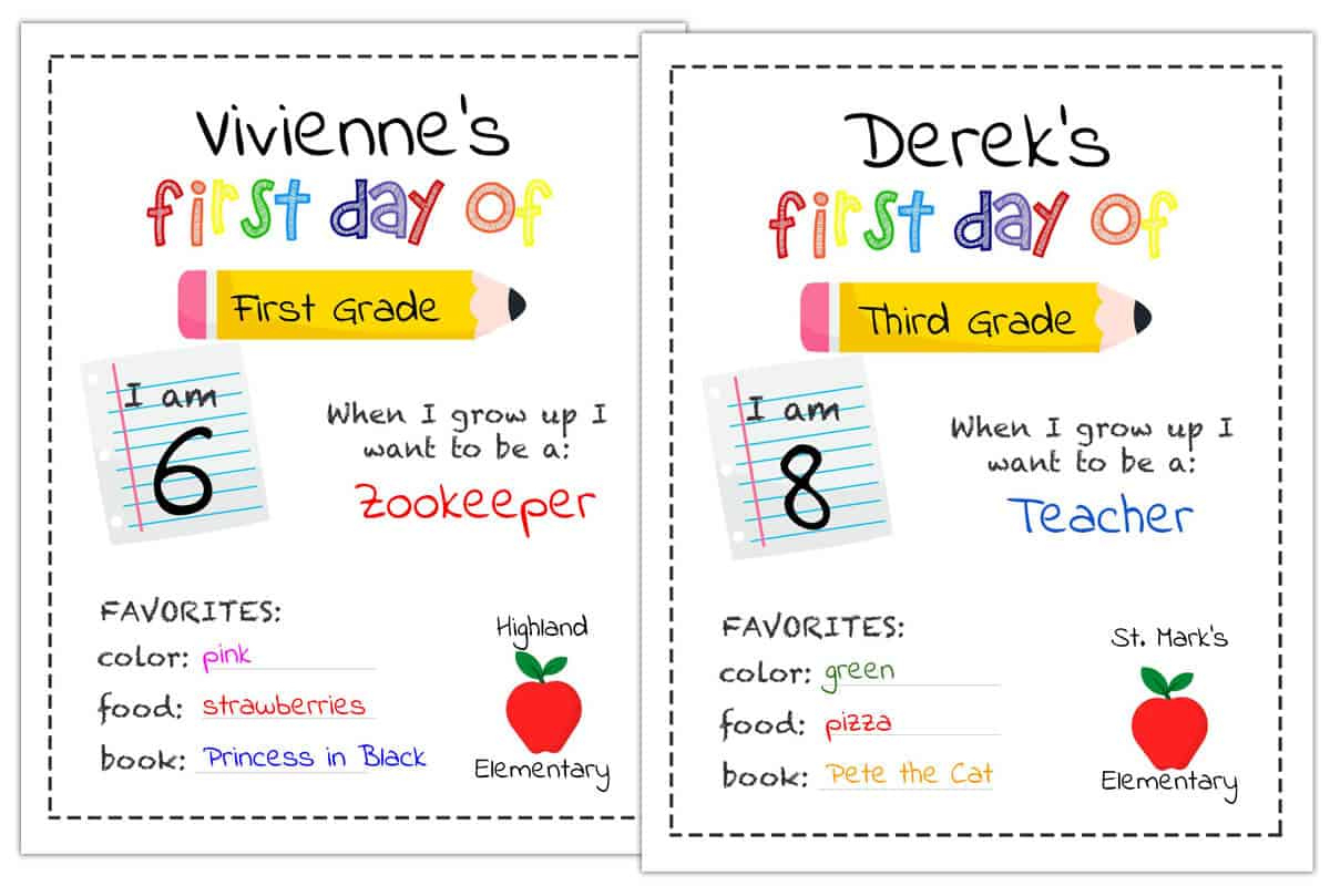 Editable First Day Of School Sign Printable | Mrs. Merry intended for First Day Of School Printable Free