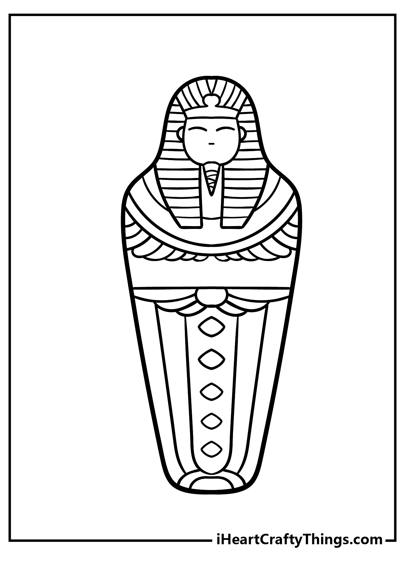 Egyptian Coloring Pages (100% Free Printables) for Free Printable Sarcophagus