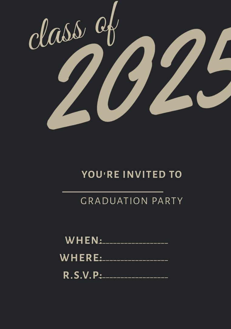 Elegant 2025 Graduation Invite Template With Versatile Use For pertaining to Free Printable Graduation Cards 2025