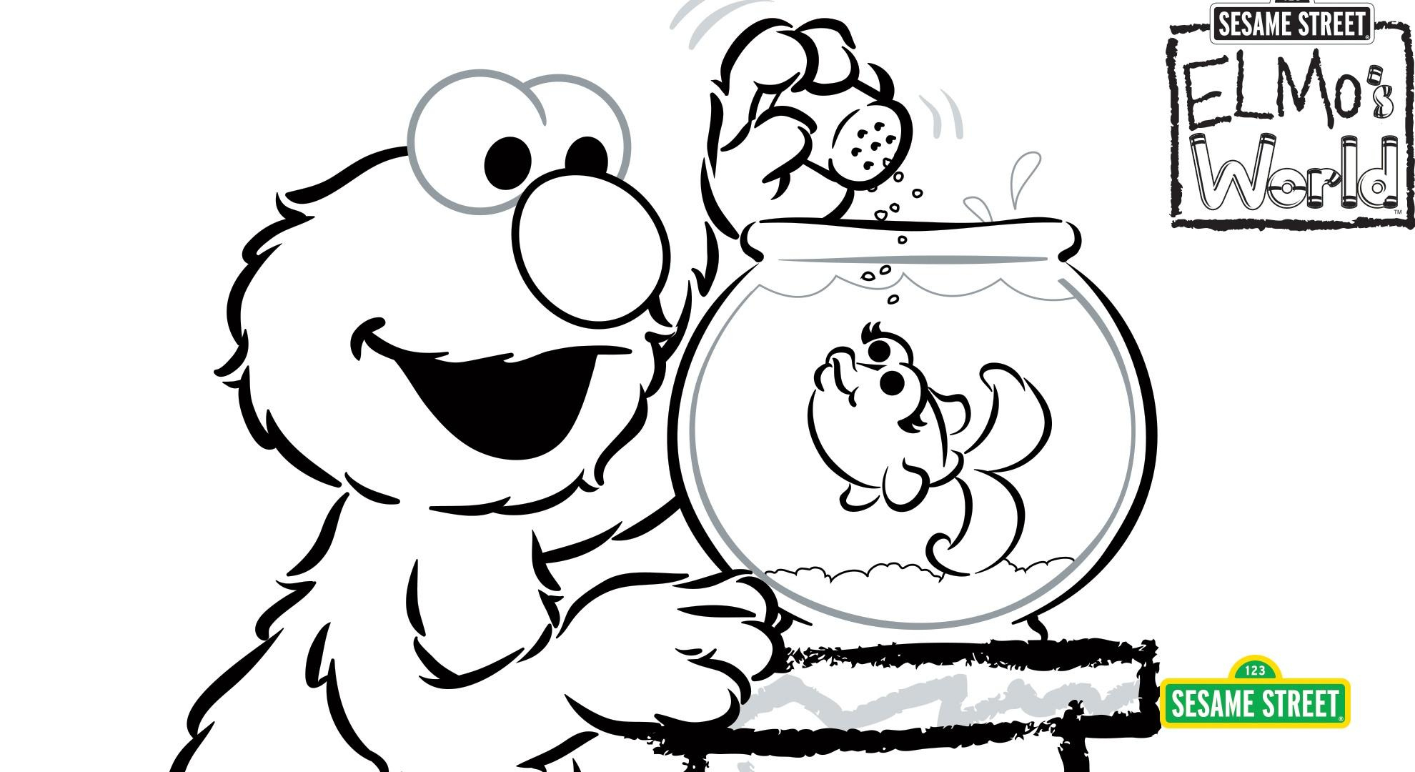 Elmo'S World Coloring Page Printable | Sesame Street | Pbs regarding Free Printable Sesame Street Coloring Pages