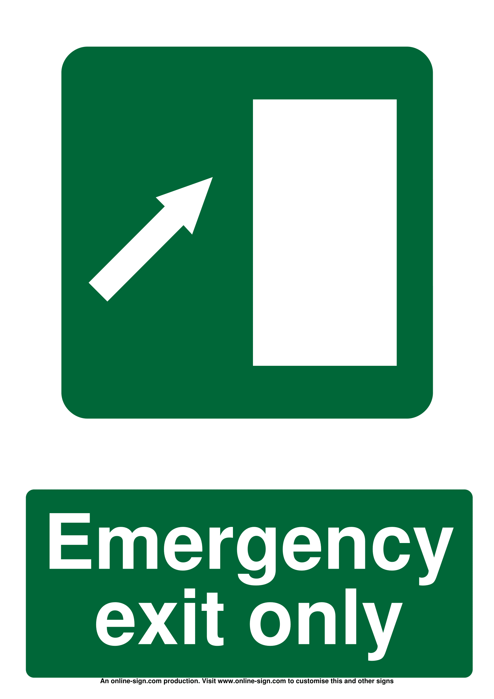 Emergency Exit Signs | Poster Template with regard to Free Printable Emergency Exit Only Signs