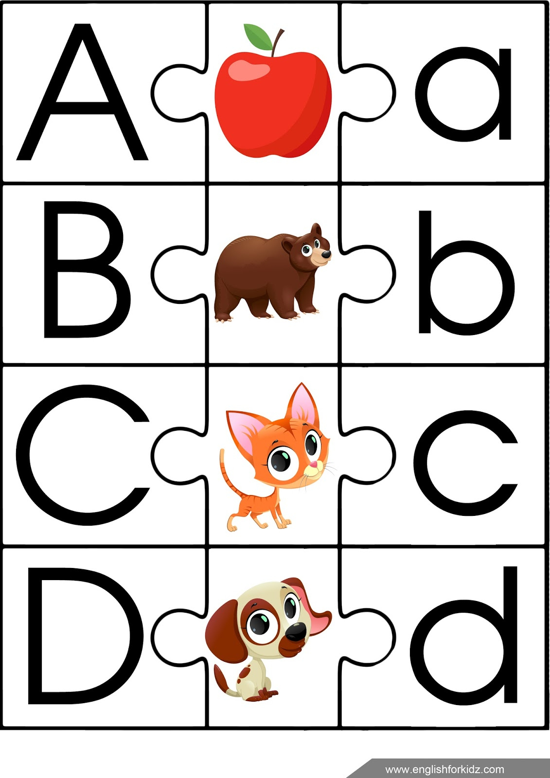 English For Kids Stepstep: Esl Game: Alphabet Puzzle in Free Printable Alphabet Puzzles