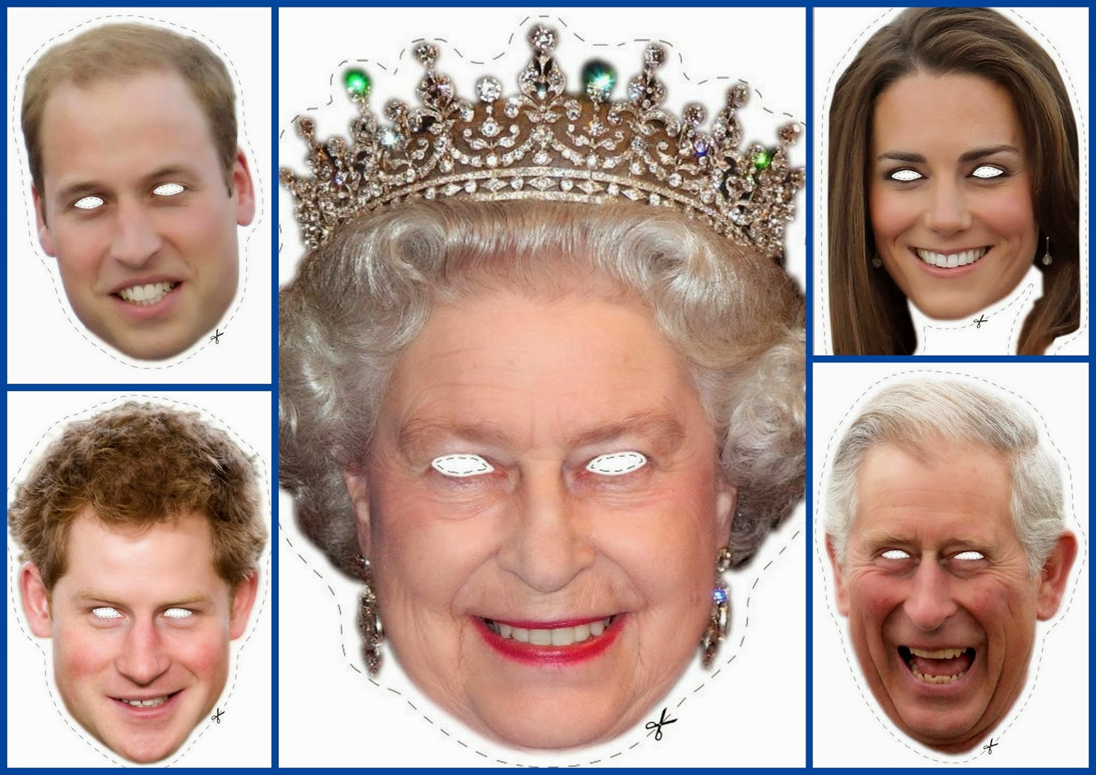 English Royal Family Free Printable Masks. - Oh My Fiesta! In English in Free Printable Face Masks