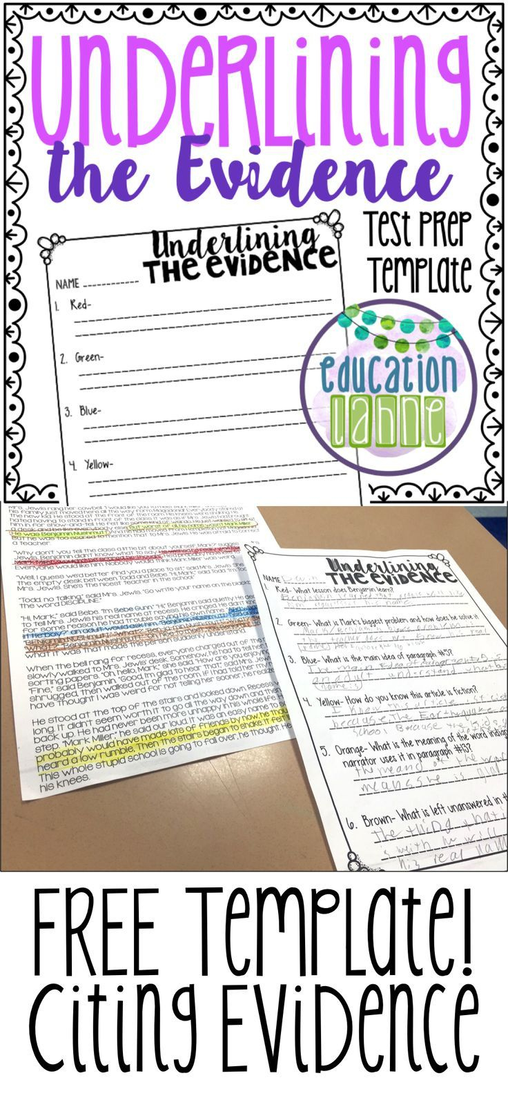 Enhancing Reading Skills: Locating Textual Evidence intended for Free Printable Itbs Practice Worksheets