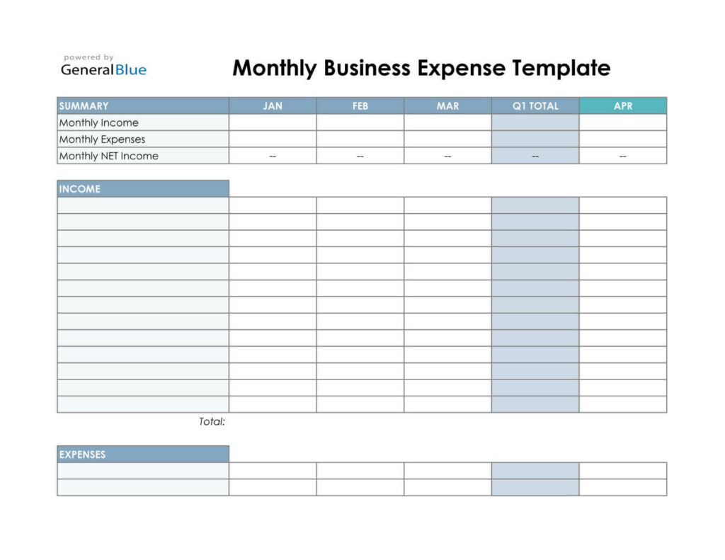 Excel Spreadsheet For Business Expenses (Expense Spreadsheet) in Free Printable Income And Expense Form