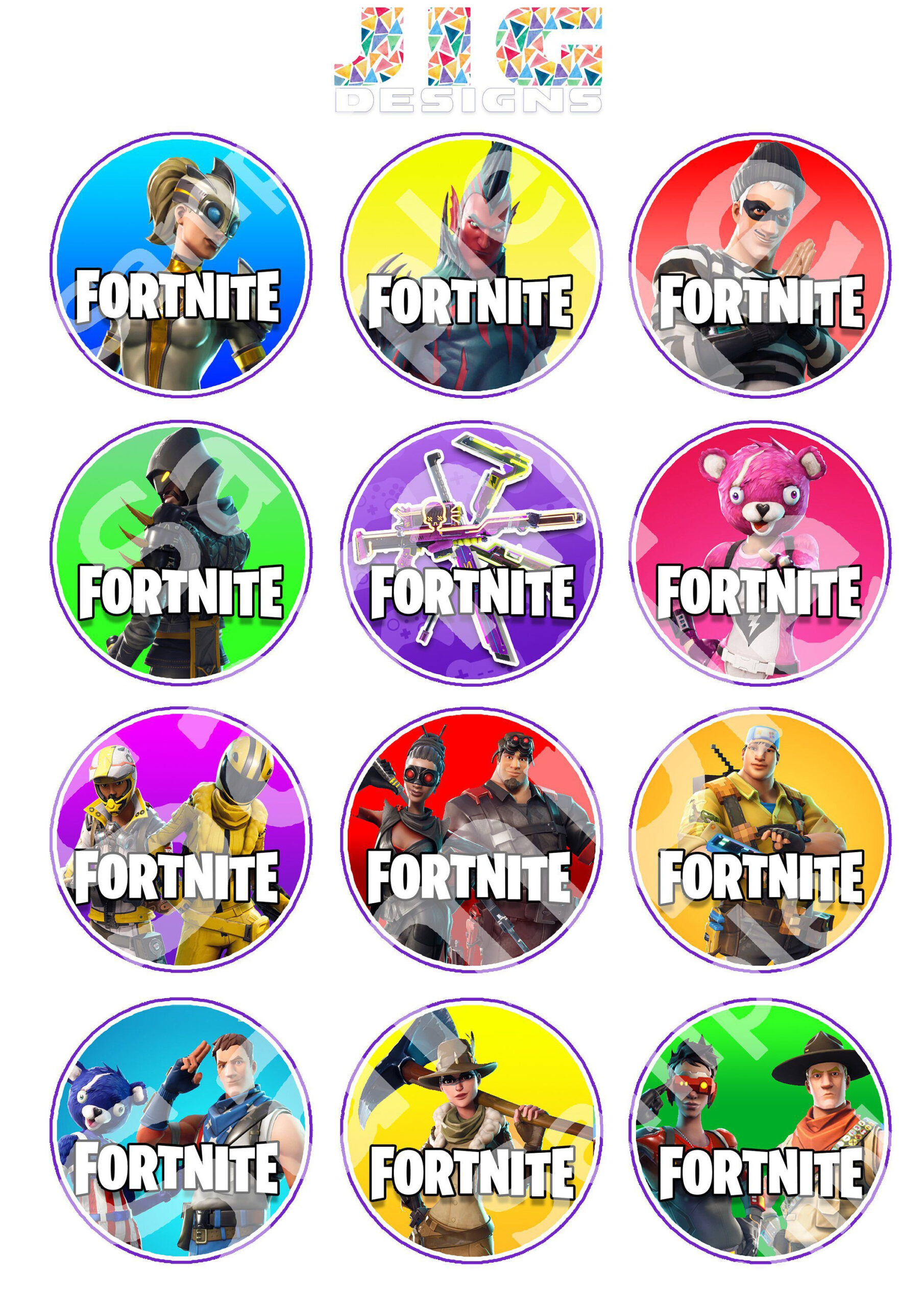 Excited To #Share The Latest #Addition To My #Etsy Shop: #New pertaining to Free Printable Fortnite Cupcake Toppers