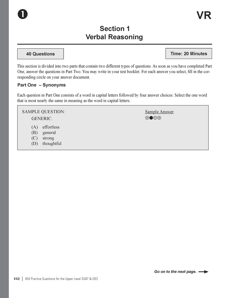 Extended Ebook Content For 900 Practice Questions For The Upper in Free Isee Practice Test Printable