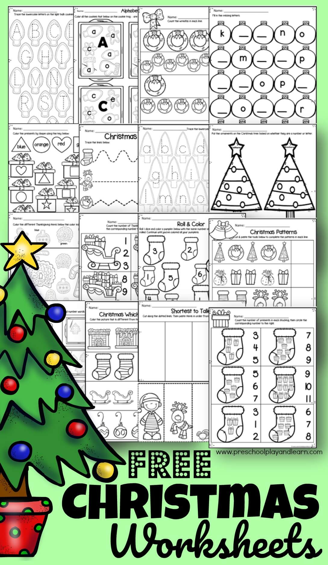 🎄 Free Printable Christmas Worksheets For Preschool intended for Free Printable Christmas Worksheets