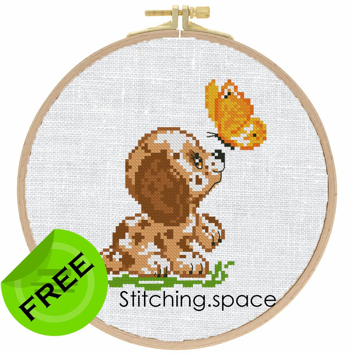 🐶 The Free Printable Small And Easy Cross-Stitch Pattern With pertaining to Free Printable Modern Cross Stitch Patterns