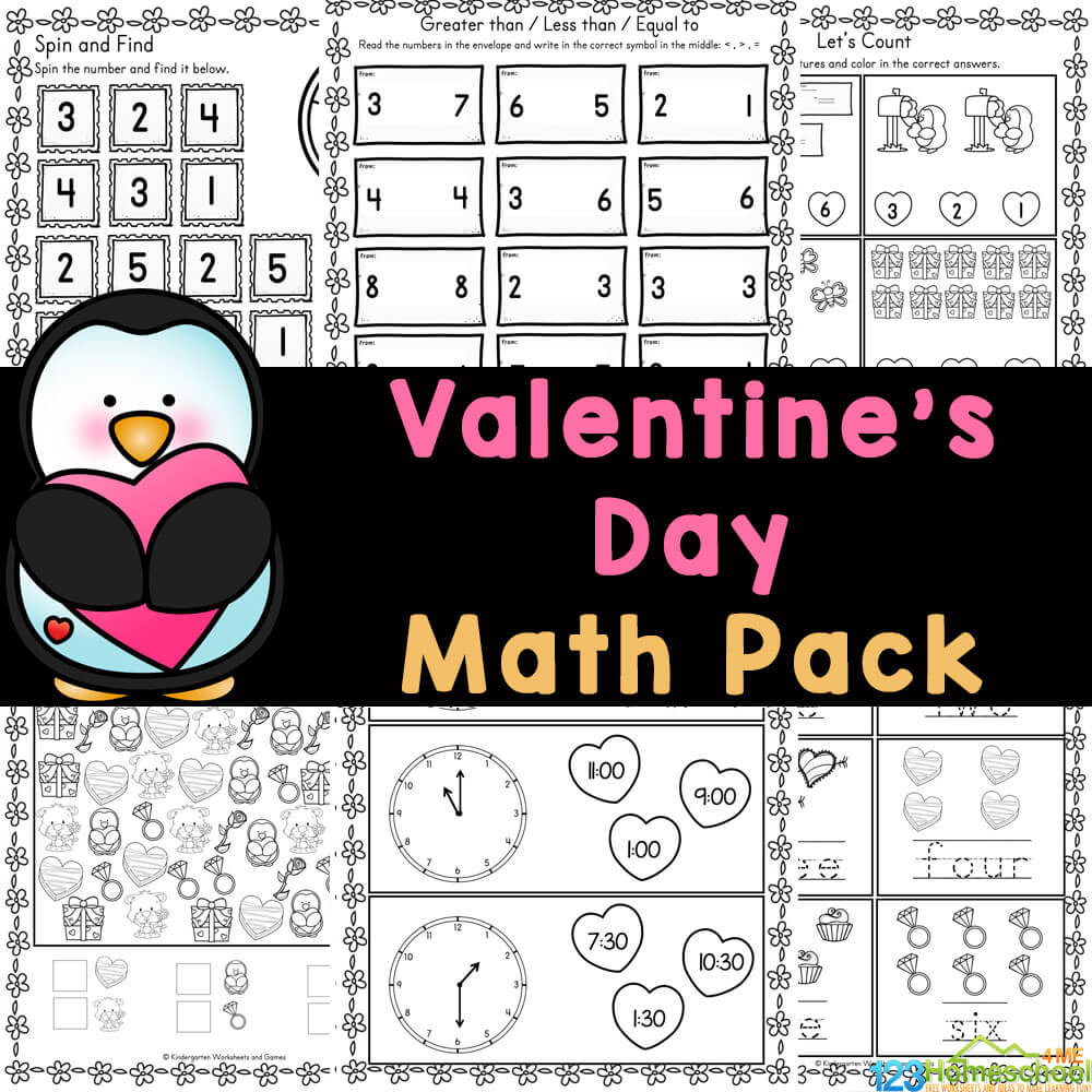 💝 Free Printable Valentine'S Day Math Worksheets for Free Printable Valentine Math Worksheets