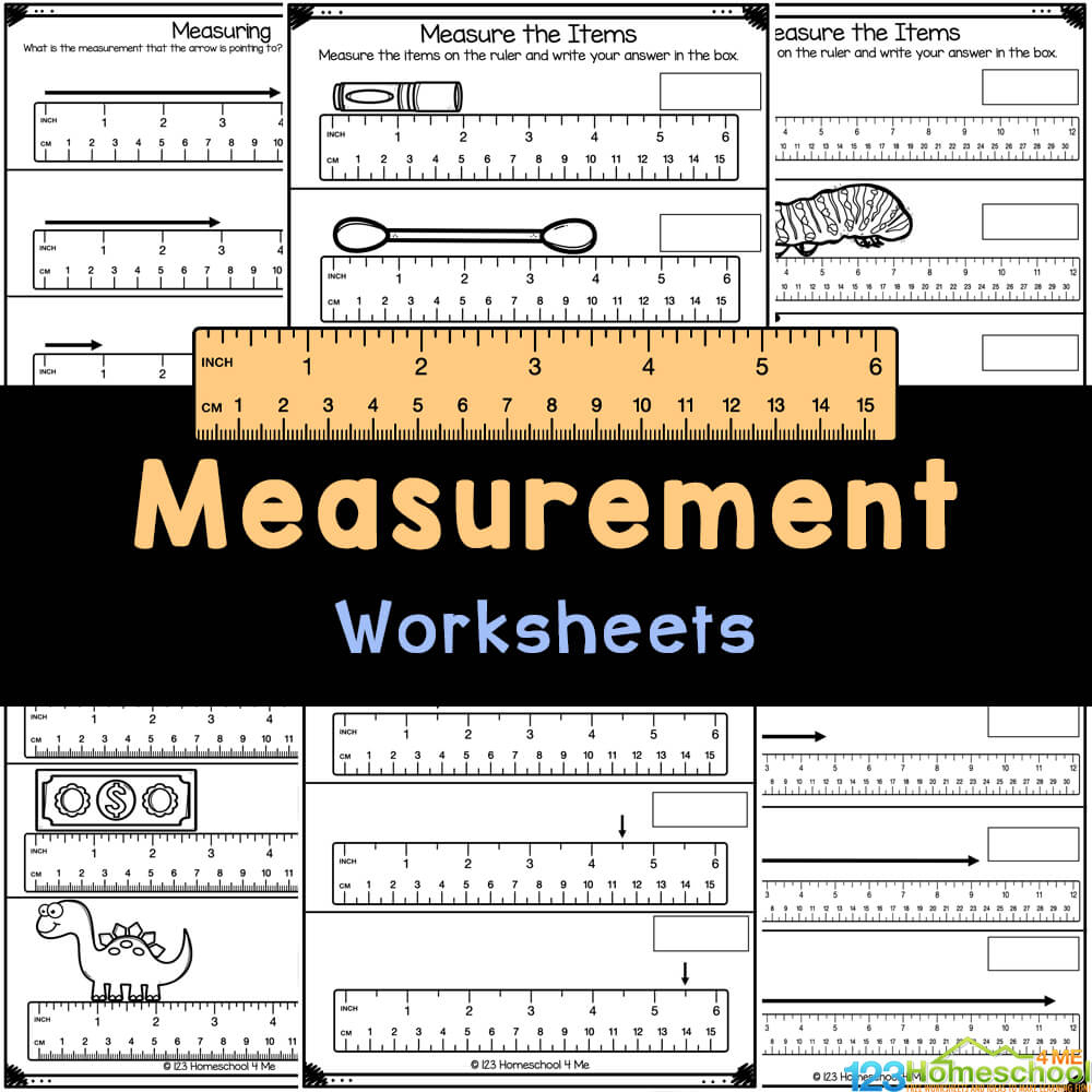 📏 Free Printable Measurement Kindergarten Worksheets pertaining to Free Printable Measurement Worksheets Grade 1