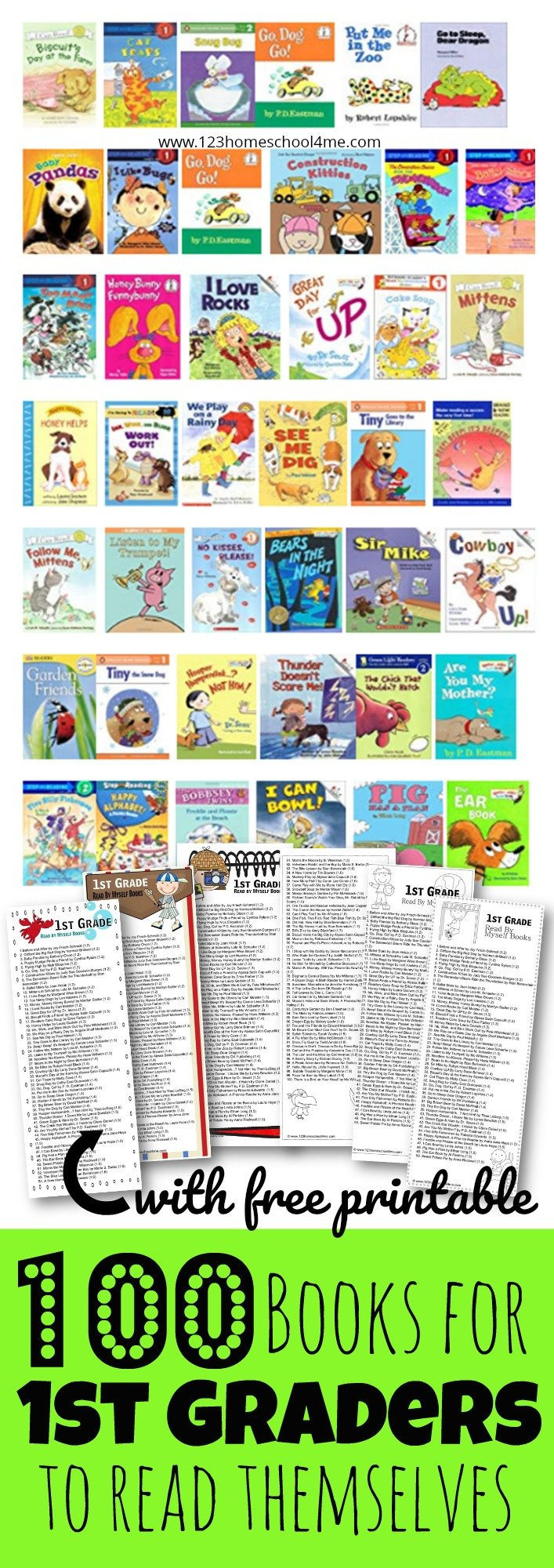 📚 100 Fun 1St Grade Reading Level Books (Free Printable Pdf) intended for Free Printable Leveled Readers for Kindergarten