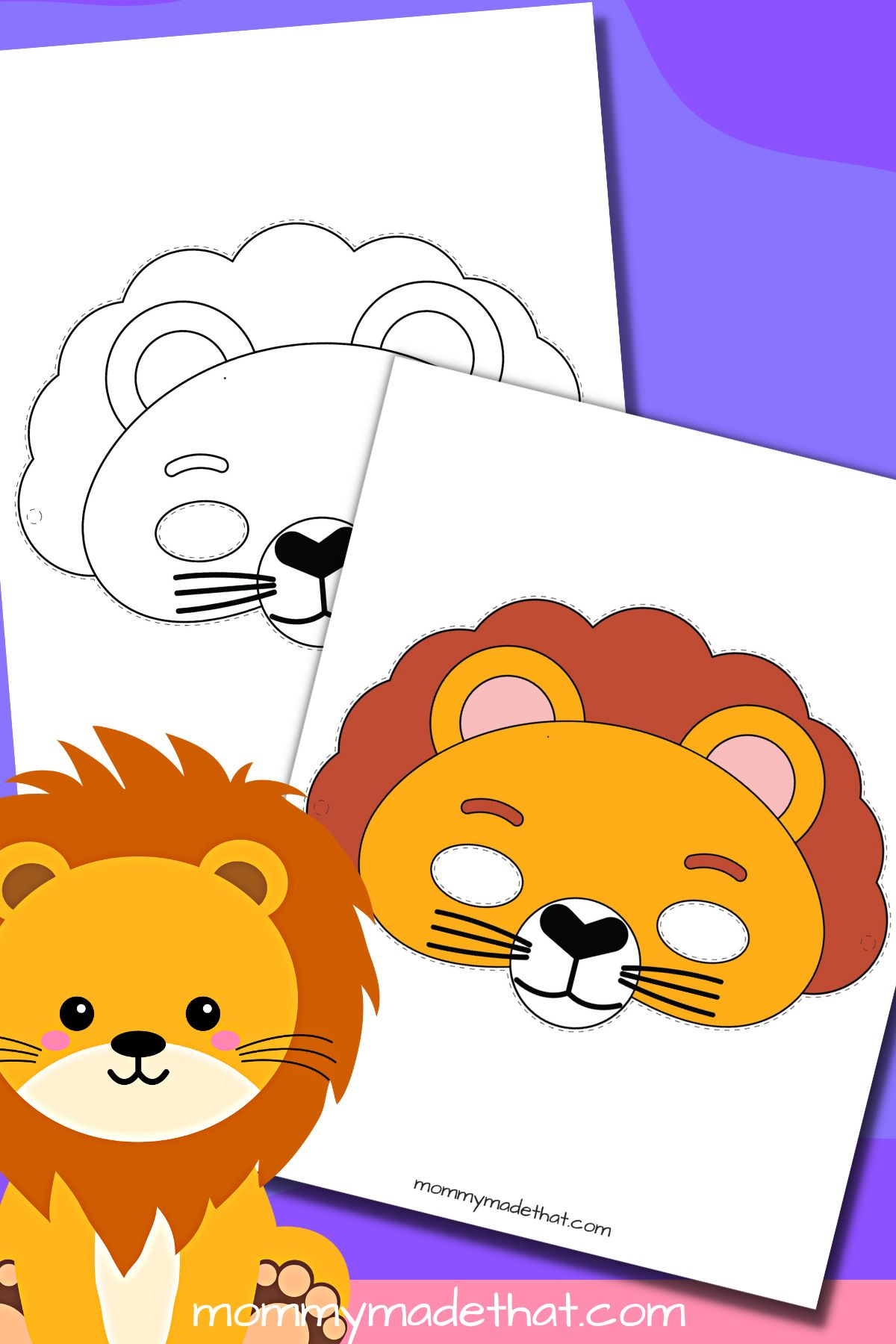 🦁Lion Mask Templates (Free Printables) with Free Printable Lion Mask