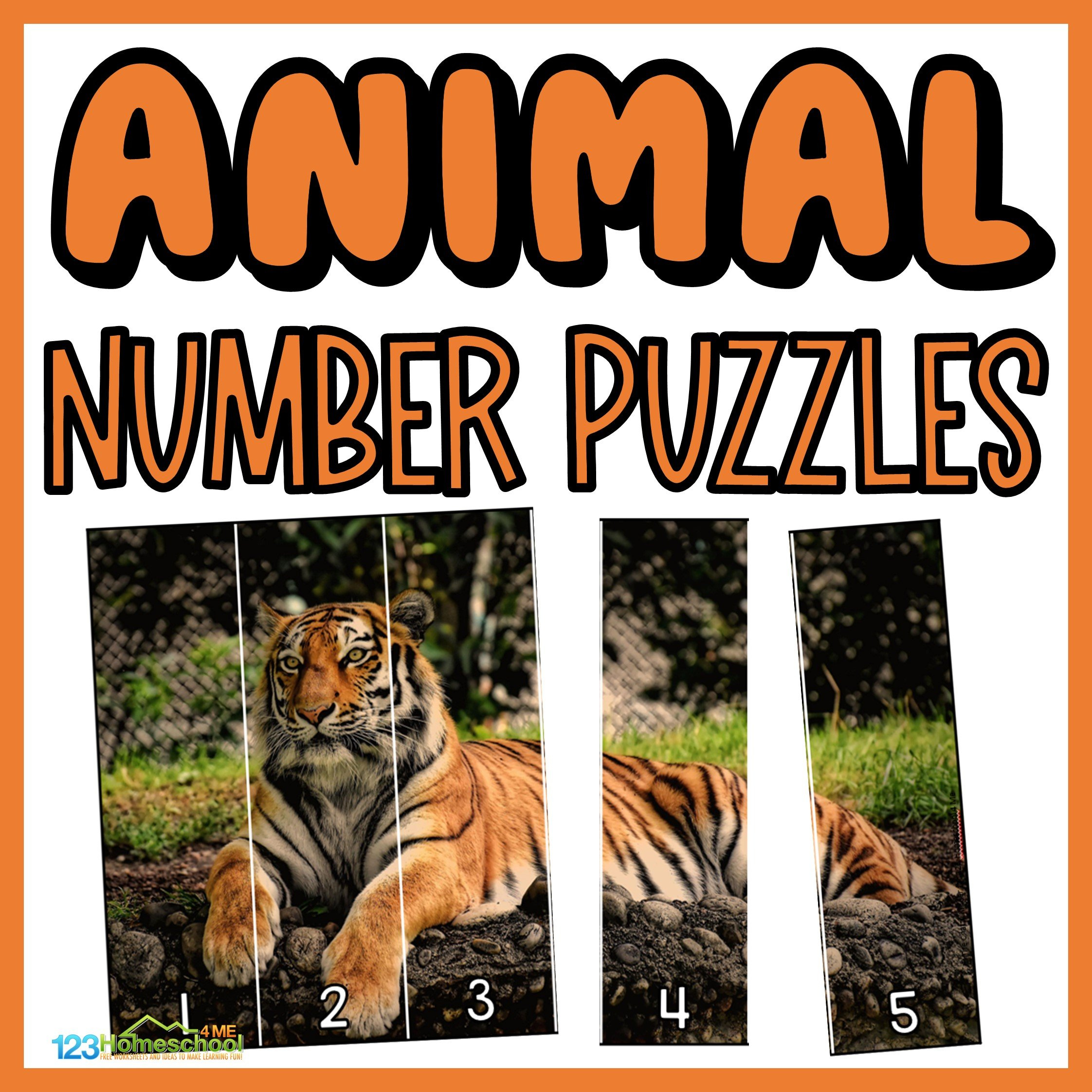 🦚 Free Printable Animal Puzzles Number Sequencing Game pertaining to Free Printable Animal Puzzles