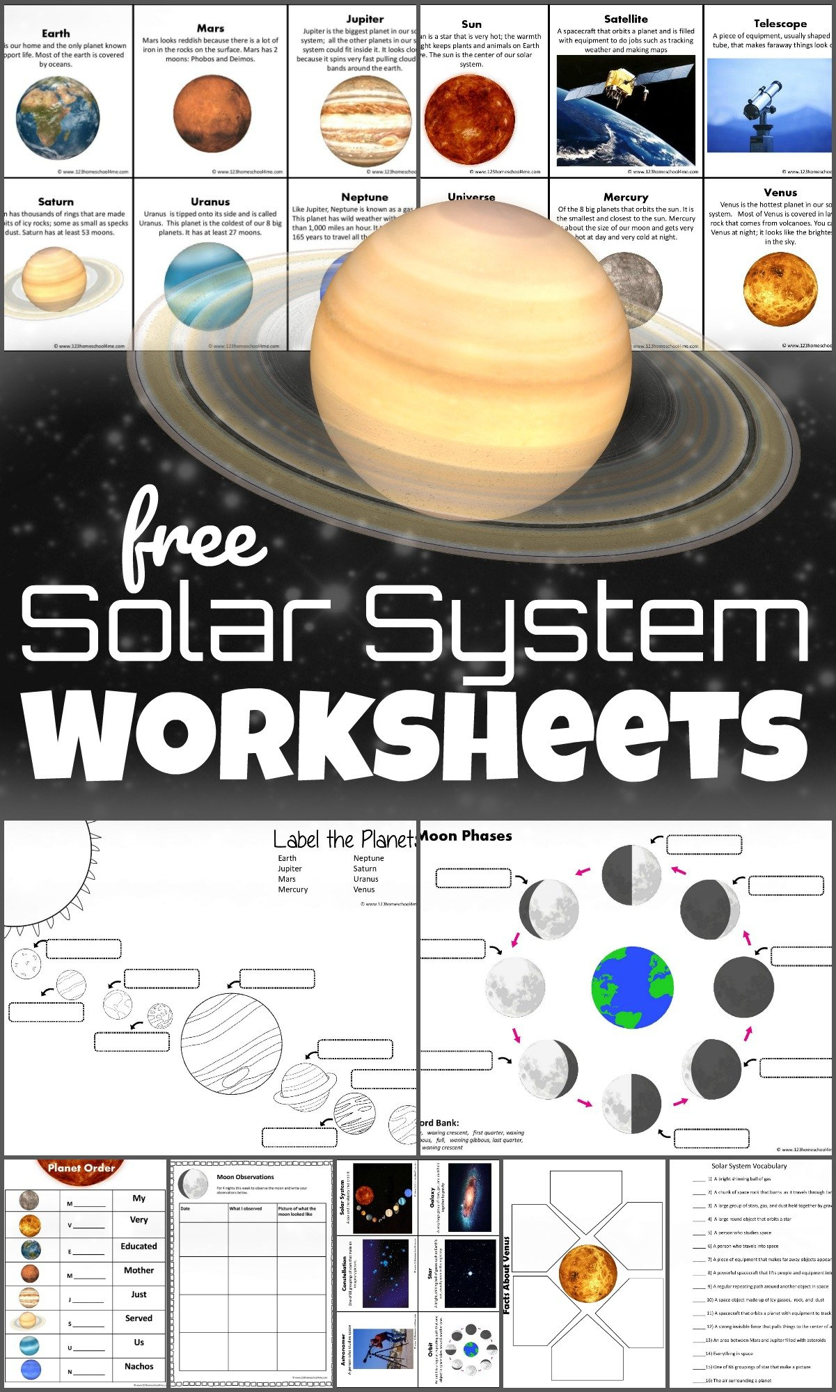 🪐 Free Printable Solar System Worksheets For Kids with regard to Free Printable Solar System Worksheets