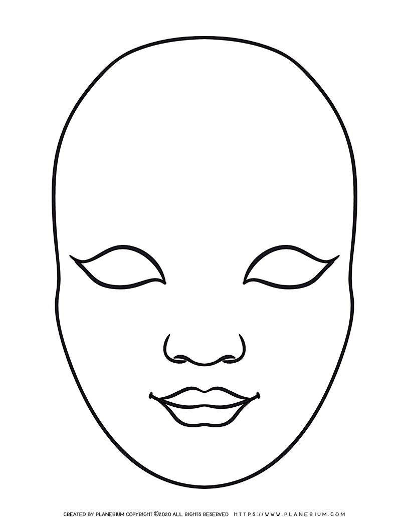 Face Mask Template | Planerium with Free Printable Face Masks