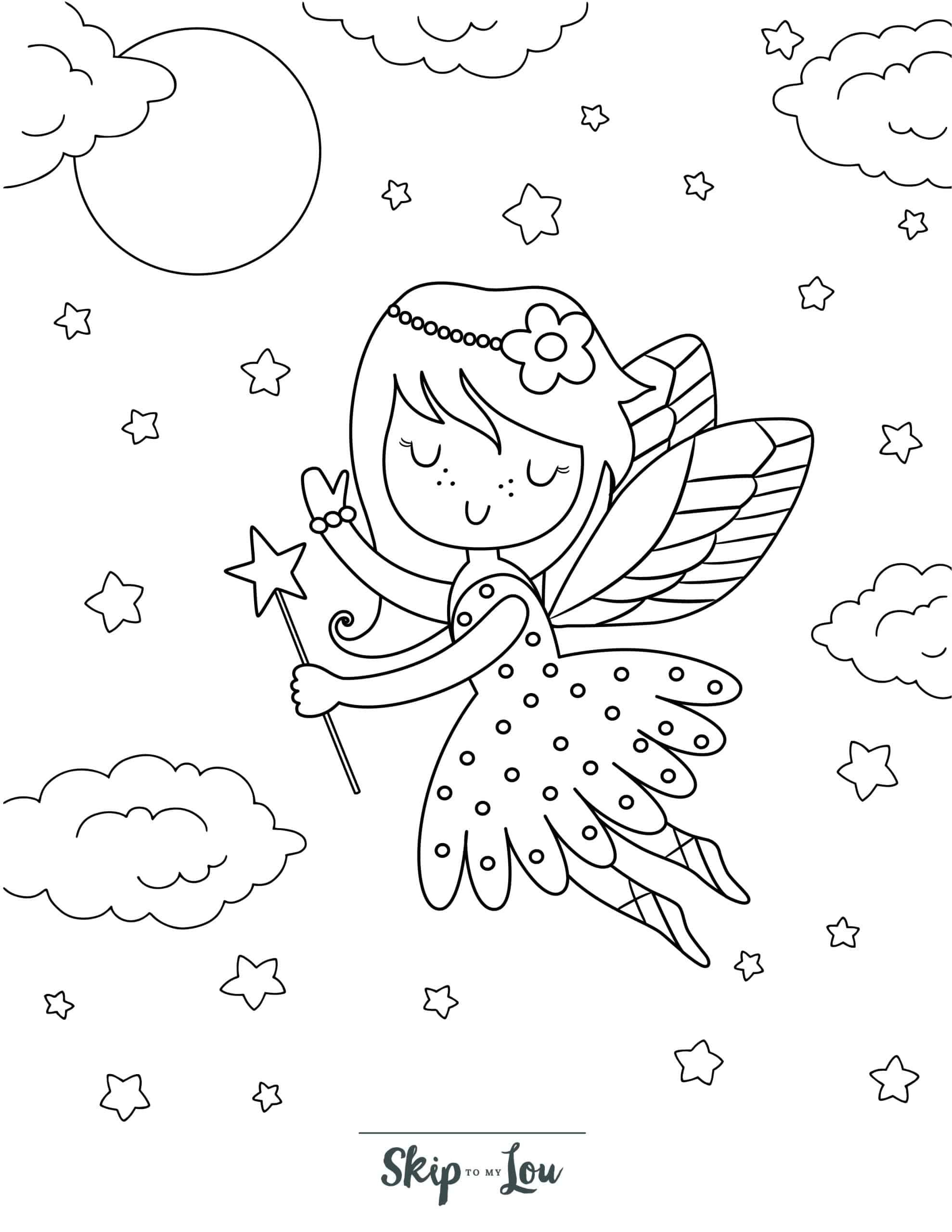 Fairy Coloring Pages - Free Printable Sheets | Skip To My Lou pertaining to Free Printable Fairy Coloring Pictures