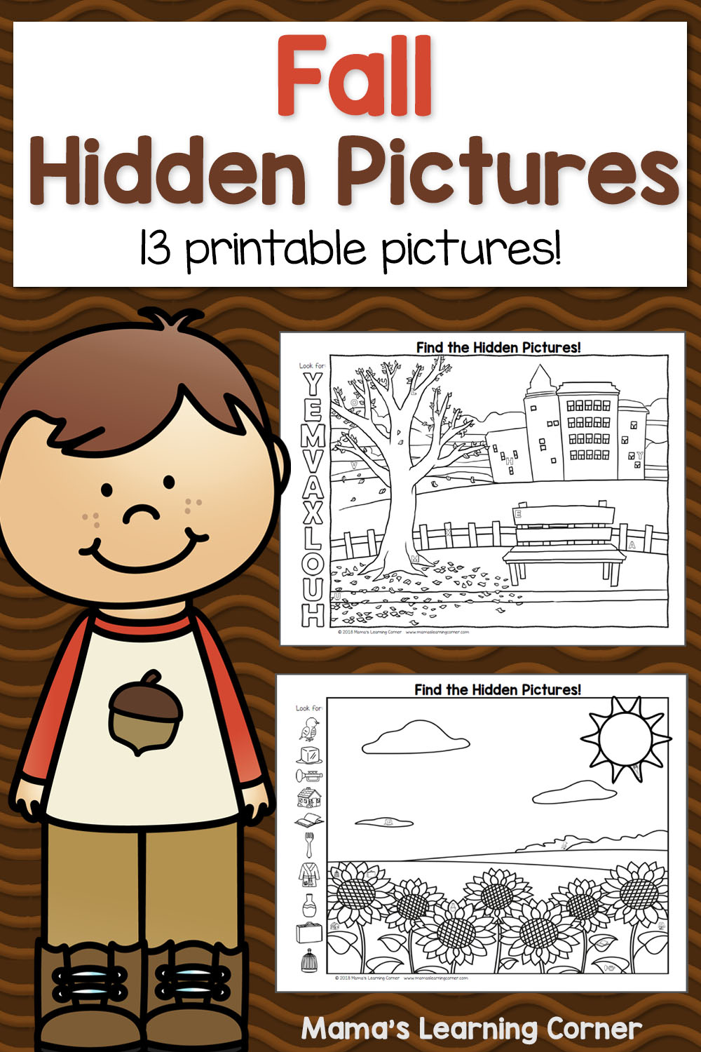 Fall Hidden Picture Worksheets - Mamas Learning Corner in Free Printable Fall Hidden Pictures