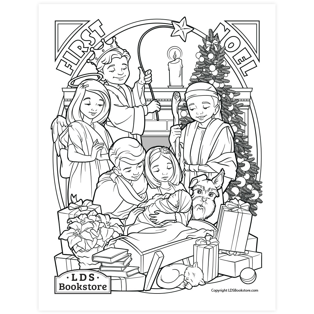 Family Nativity Coloring Page - Printable | Christmas Coloring Page within Free Printable Christmas Baby Jesus Coloring Pages