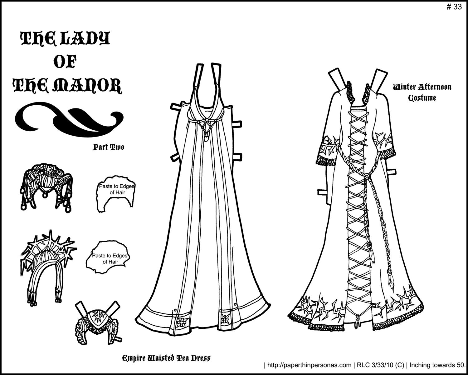 Fantasy Printable Paper Doll: Lady Of The Manor Part 2 • Paper in Medieval Paper Dolls Free Printable