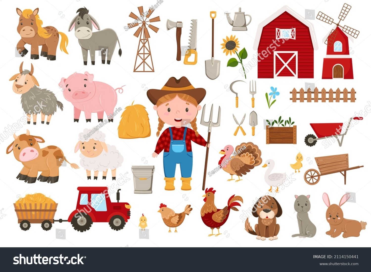 Farm Animals Clipart Stock Photos - 37,722 Images | Shutterstock with regard to Free Printable Farm Animal Clipart