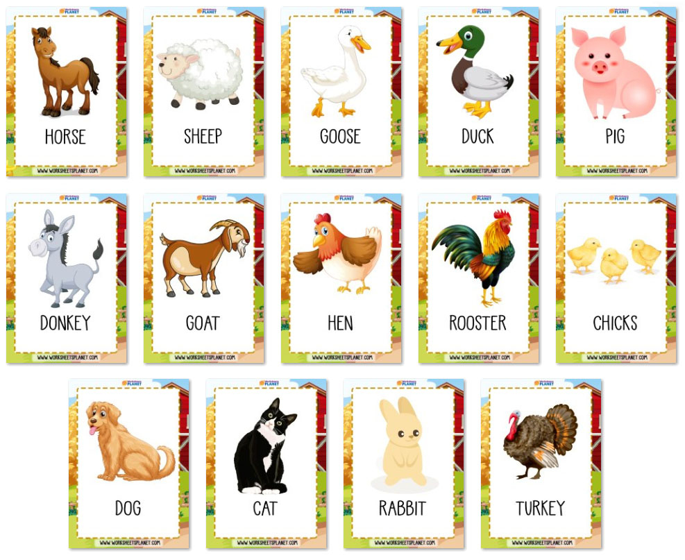 Farm Animals Vocabulary Flashcards | Esl Resources with Free Printable Farm Animal Flash Cards