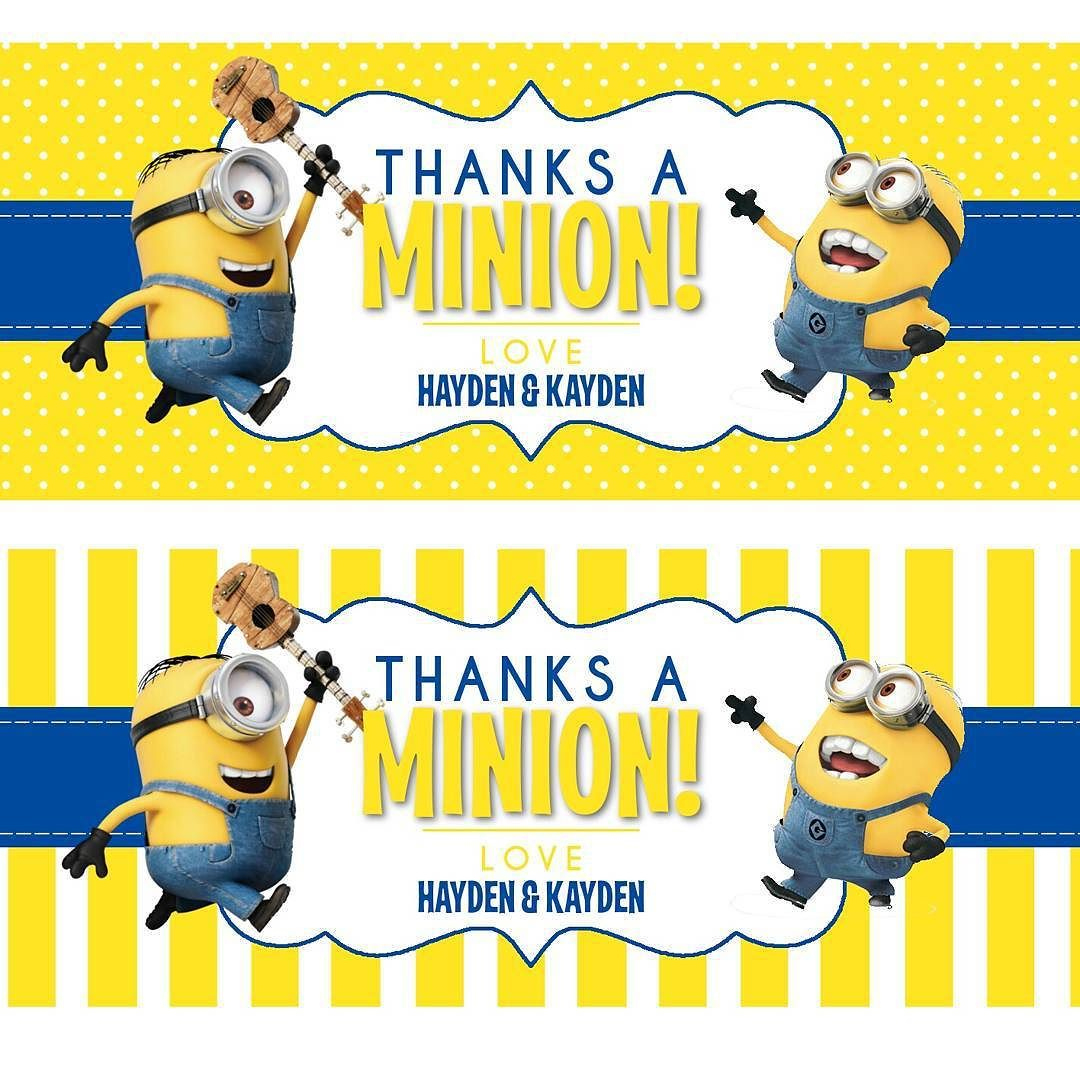 Farrally Paperie, Llc On Instagram: “Really Loving These Water regarding Thanks A Minion Free Printable