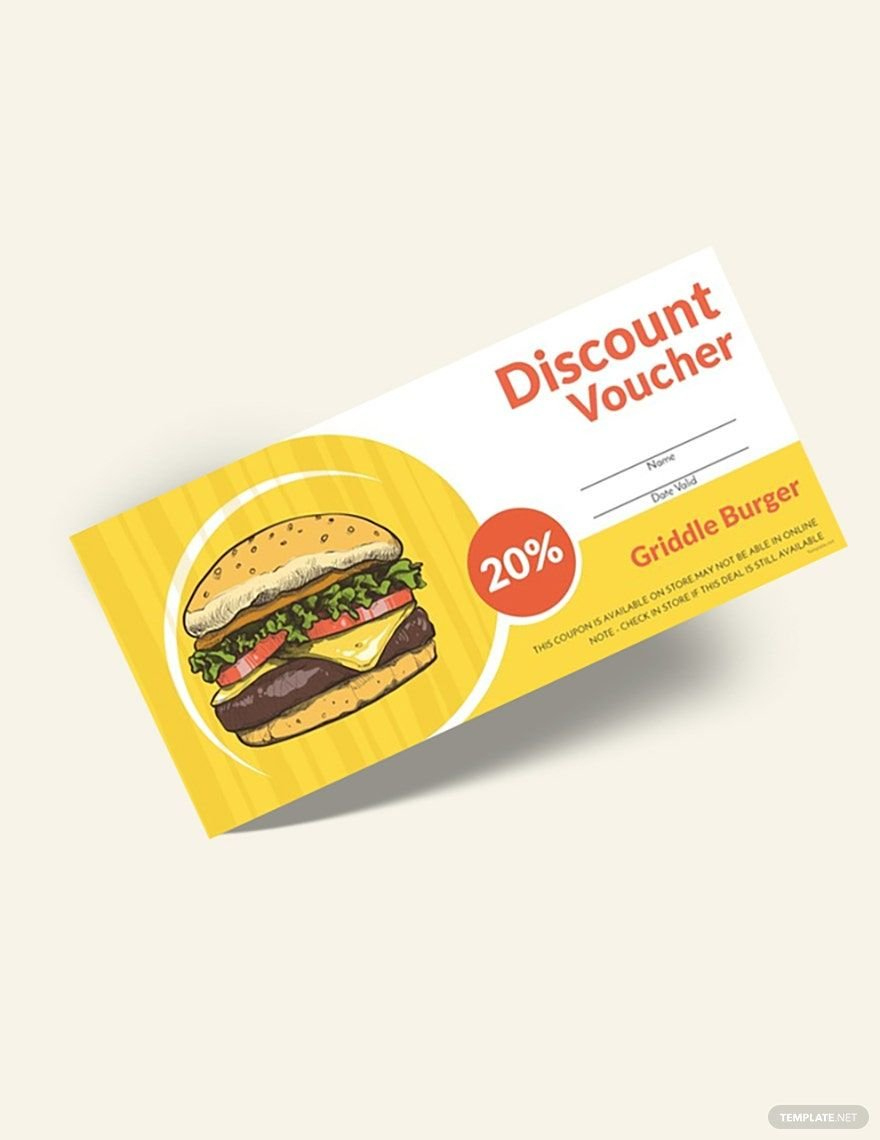 Fast Food Discount Voucher Template In Word, Pages, Psd, Publisher throughout Free Online Printable Fast Food Coupons