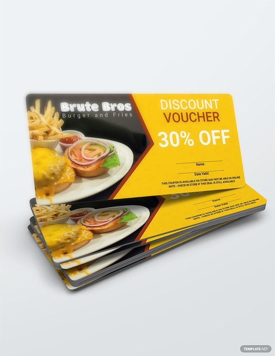 Fast Food Voucher Template In Illustrator, Word, Publisher, Pages pertaining to Free Online Printable Fast Food Coupons