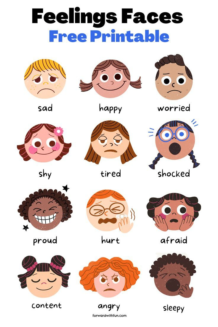 Feelings Faces Printable And Activities (Free!) | Feelings inside Free Printable Pictures of Emotions