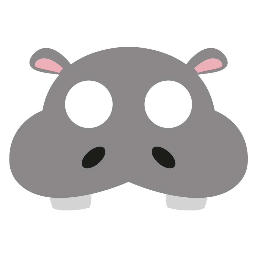 Felt Mask For Children - Hippo intended for Free Printable Hippo Mask