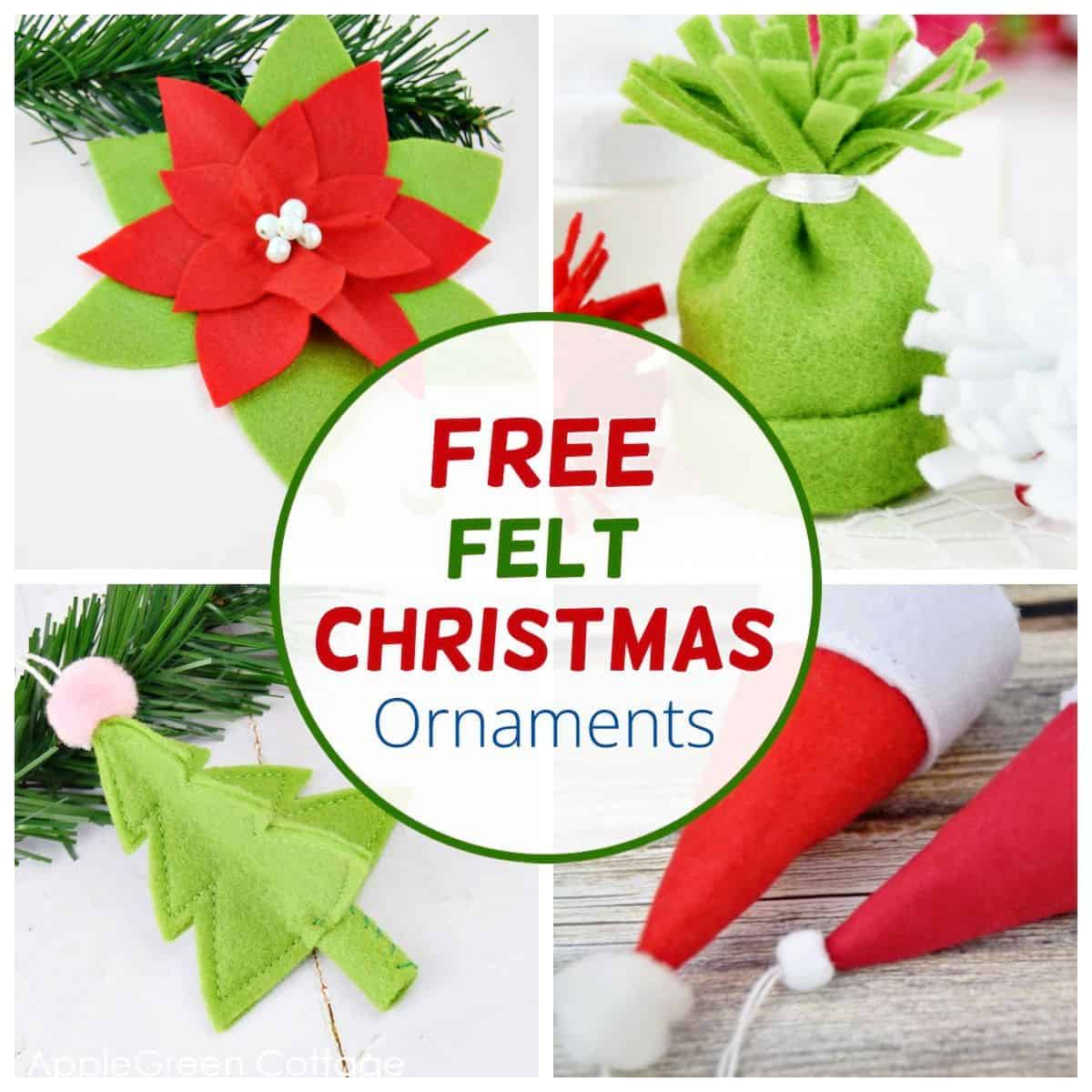 Felt Ornament Patterns For Your Christmas Tree In 2022 inside Free Printable Felt Christmas Ornament Patterns