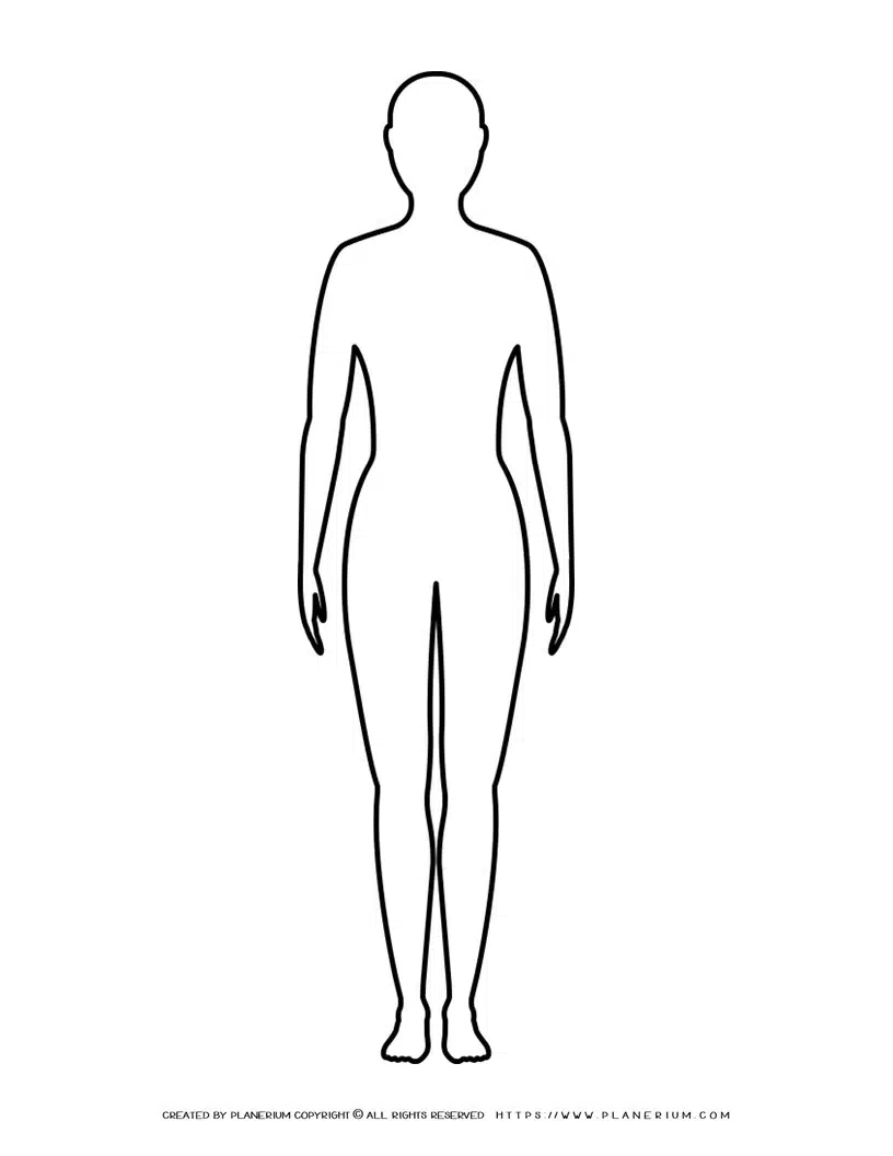 Female Body Outline | Planerium inside Free Printable Person Template