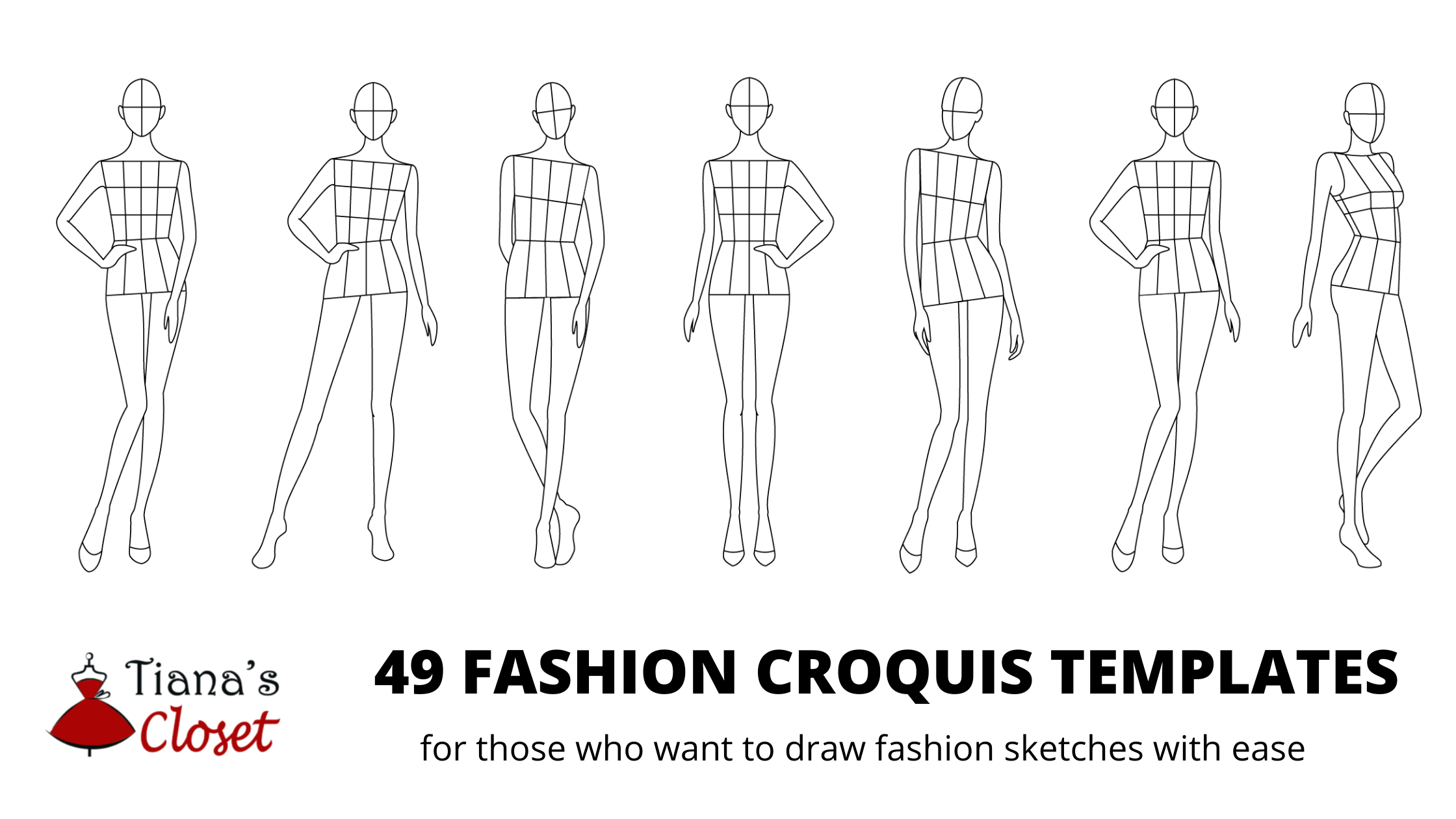 Female Fashion Croquis Templates – Tiana'S Closet with Free Printable Fashion Templates