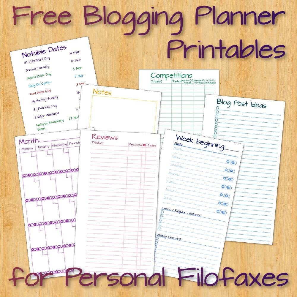 Filofax Blogging Planner (Personal) – Free Printables! | Mama Geek with Free Filofax Printables