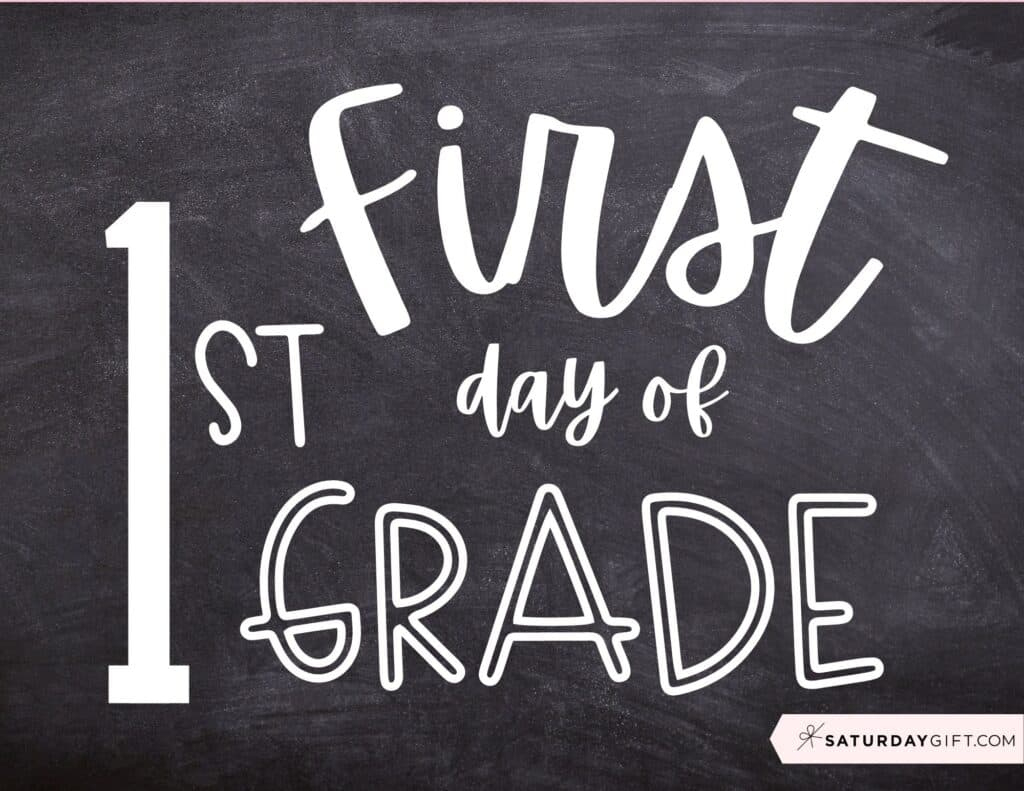 First Day Of School Sign Printable - Cute &amp;amp; Free Printable Designs regarding Free Printable First Day Of School Chalkboard Signs