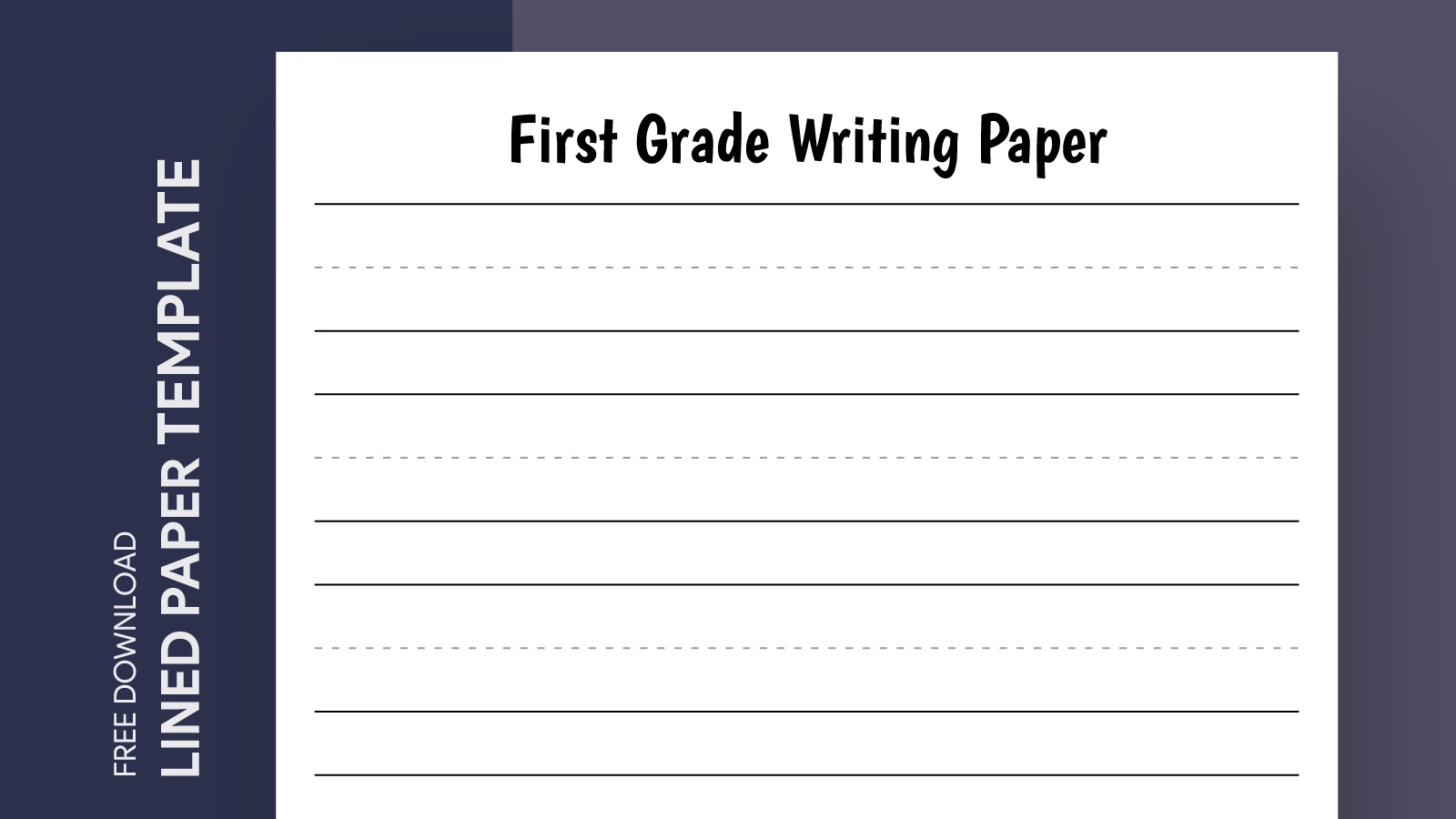 First Grade Lined Paper Free Google Docs Template - Gdoc.io inside Free Printable Handwriting Paper for First Grade