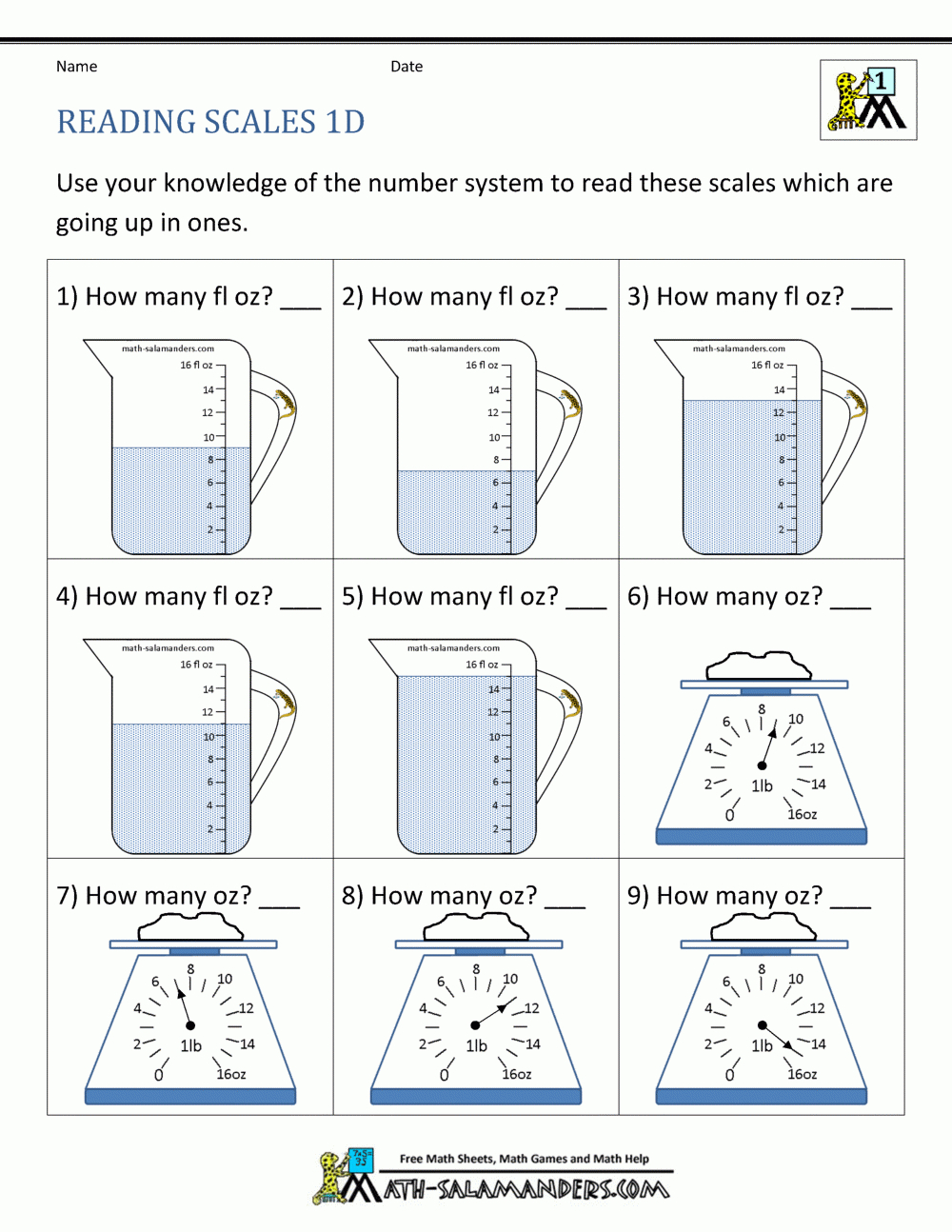 First Grade Measurement Worksheets intended for Free Printable Measurement Worksheets Grade 1