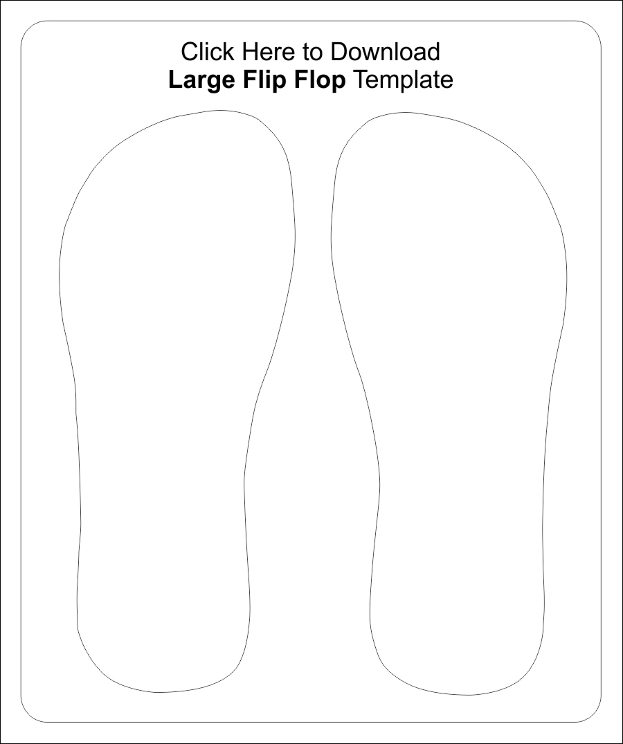 Flip Flop Templates For Download ~ pertaining to Free Printable Flip Flop Pattern