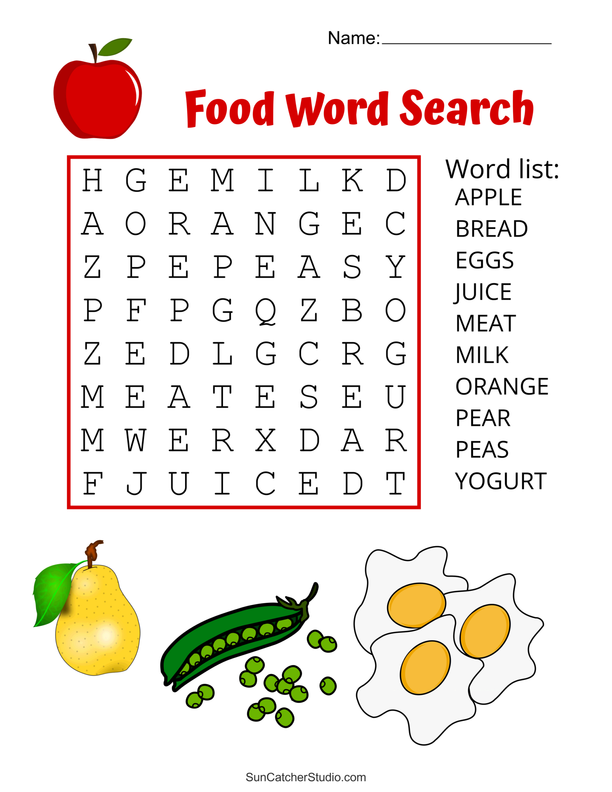 Food Word Search (Free Printable Puzzles) – Diy Projects, Patterns with Word Search Free Printable Easy