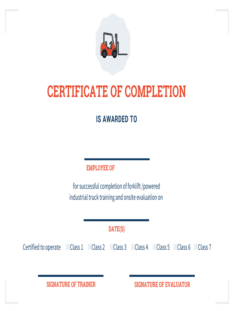 Forklift Certification Card Template - Fill Online, Printable throughout Free Printable Forklift Certification Cards