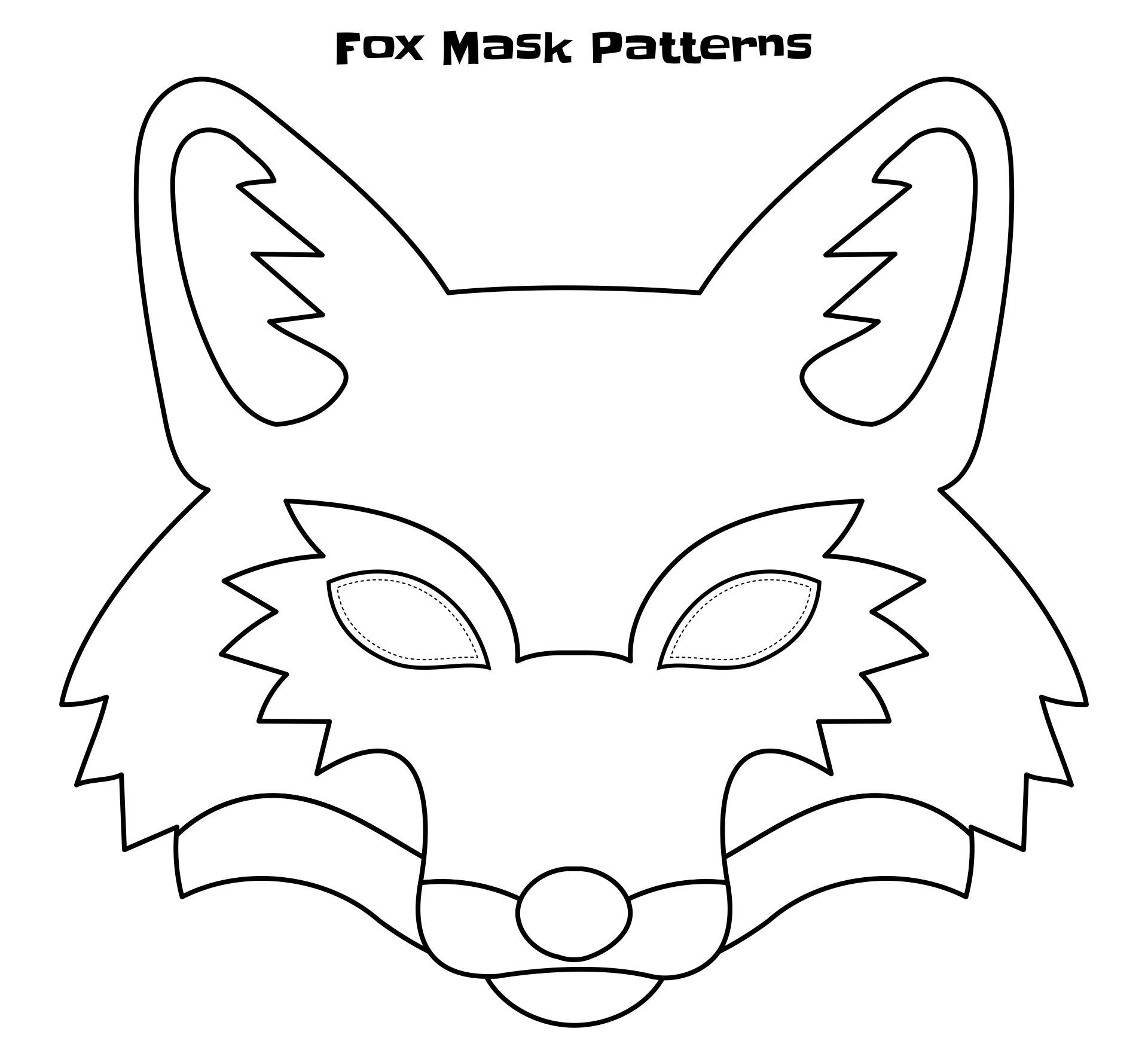 Fox Pattern - 10 Free Pdf Printables | Printablee | Fox Mask Diy intended for Free Printable Fox Mask Template