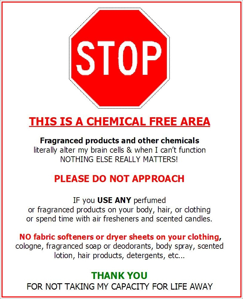 Fragrance-Free Door Signs | Seriously &amp;quot;Sensitive&amp;quot; To Pollution pertaining to Free Printable Fragrance Free Signs