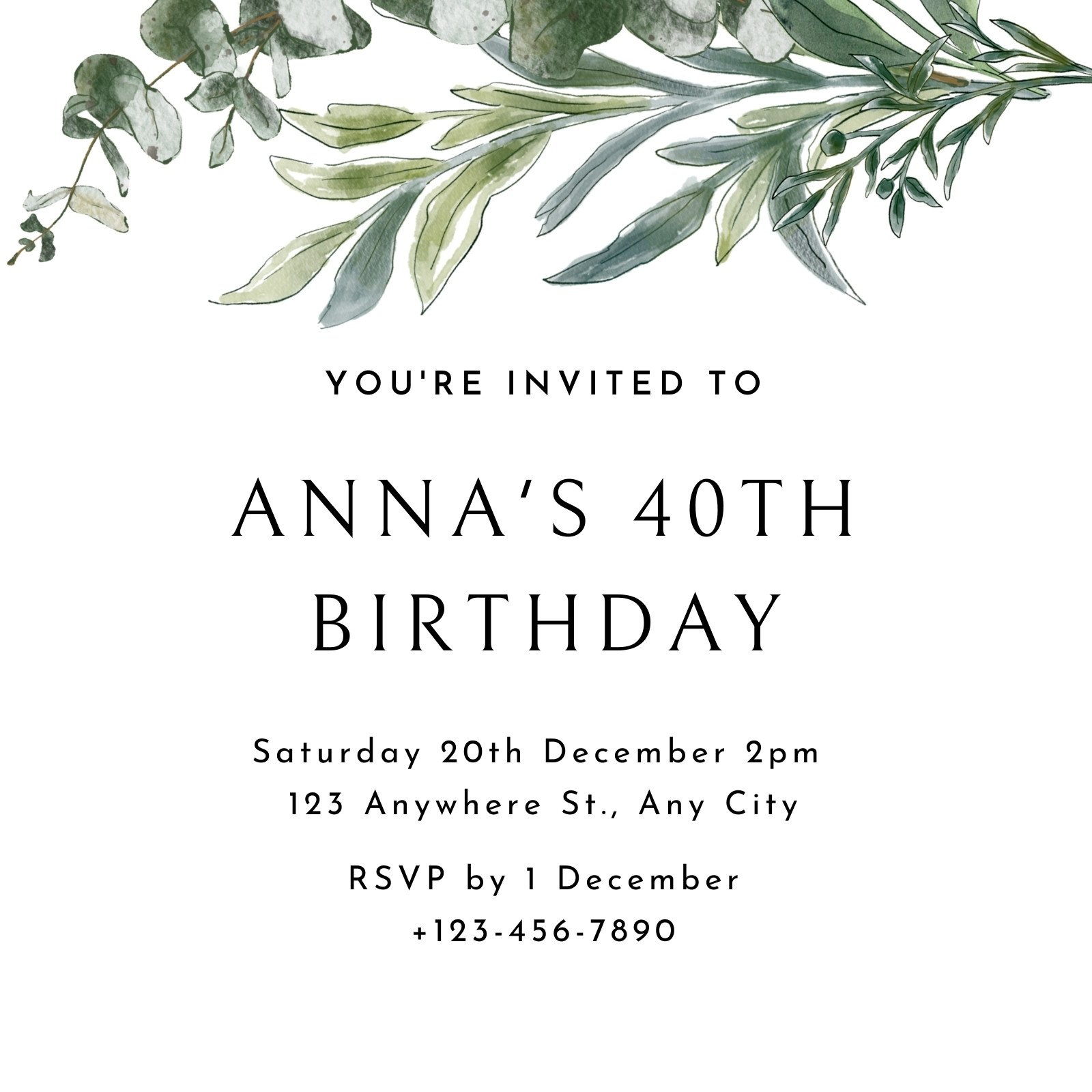 Free 40Th Birthday Invitation Templates | Canva with regard to Free Printable Surprise 40th Birthday Party Invitations