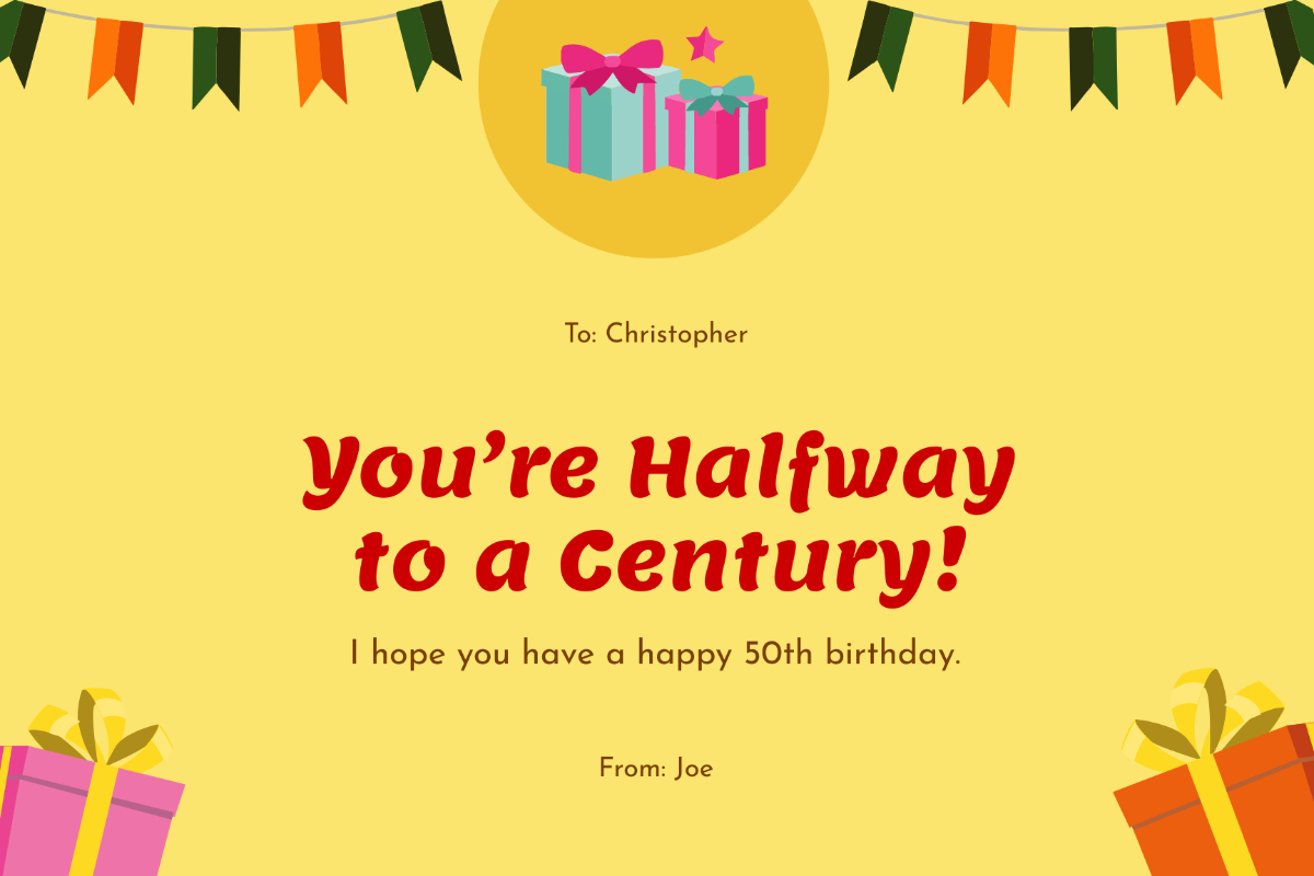 Free 50Th Birthday Card Templates &amp;amp; Examples - Edit Online with Free Printable 50Th Birthday Cards Funny