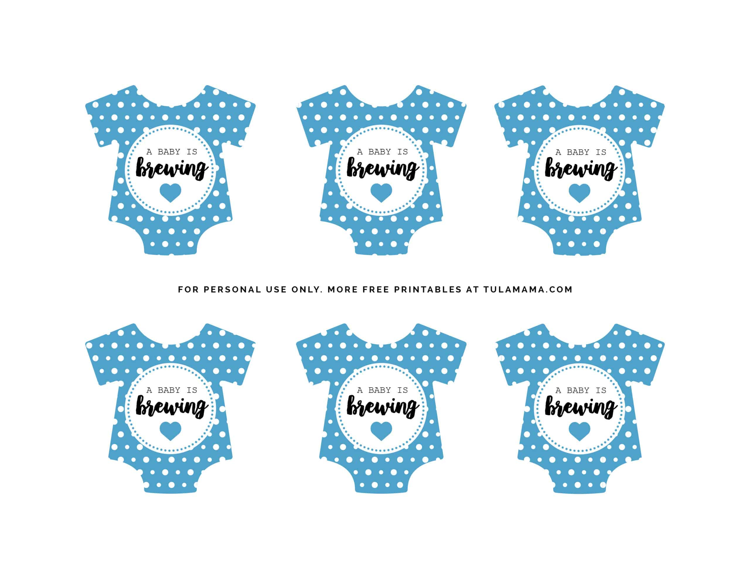 Free &amp;quot;A Baby Is Brewing&amp;quot; Baby Shower Printables - Tulamama throughout Free Printable Baby Shower Decorations For A Boy