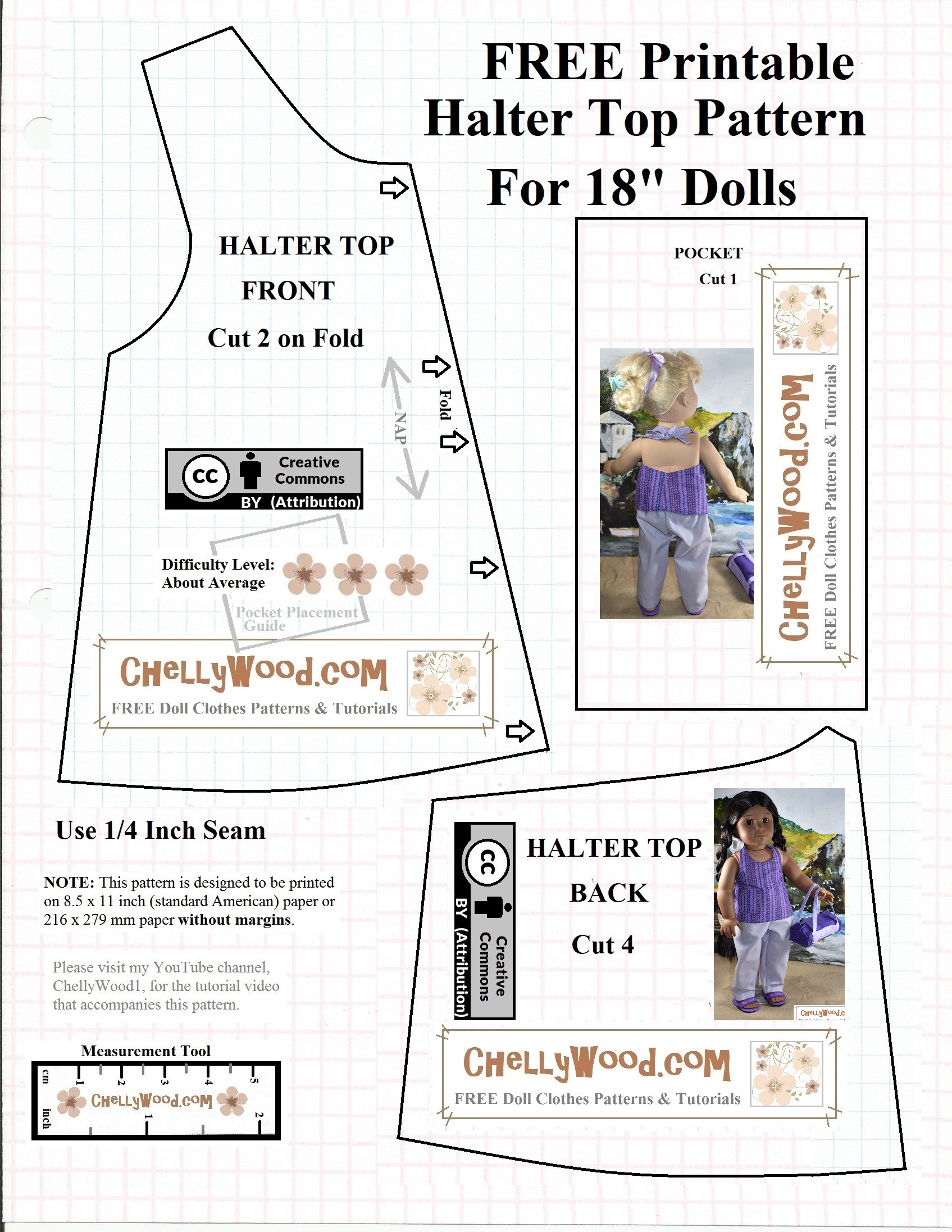 Free #Agdoll Summer Shirt Pattern @ Chellywood #Sewing 4#Dolls with American Girl Doll Clothes Patterns Free Printable