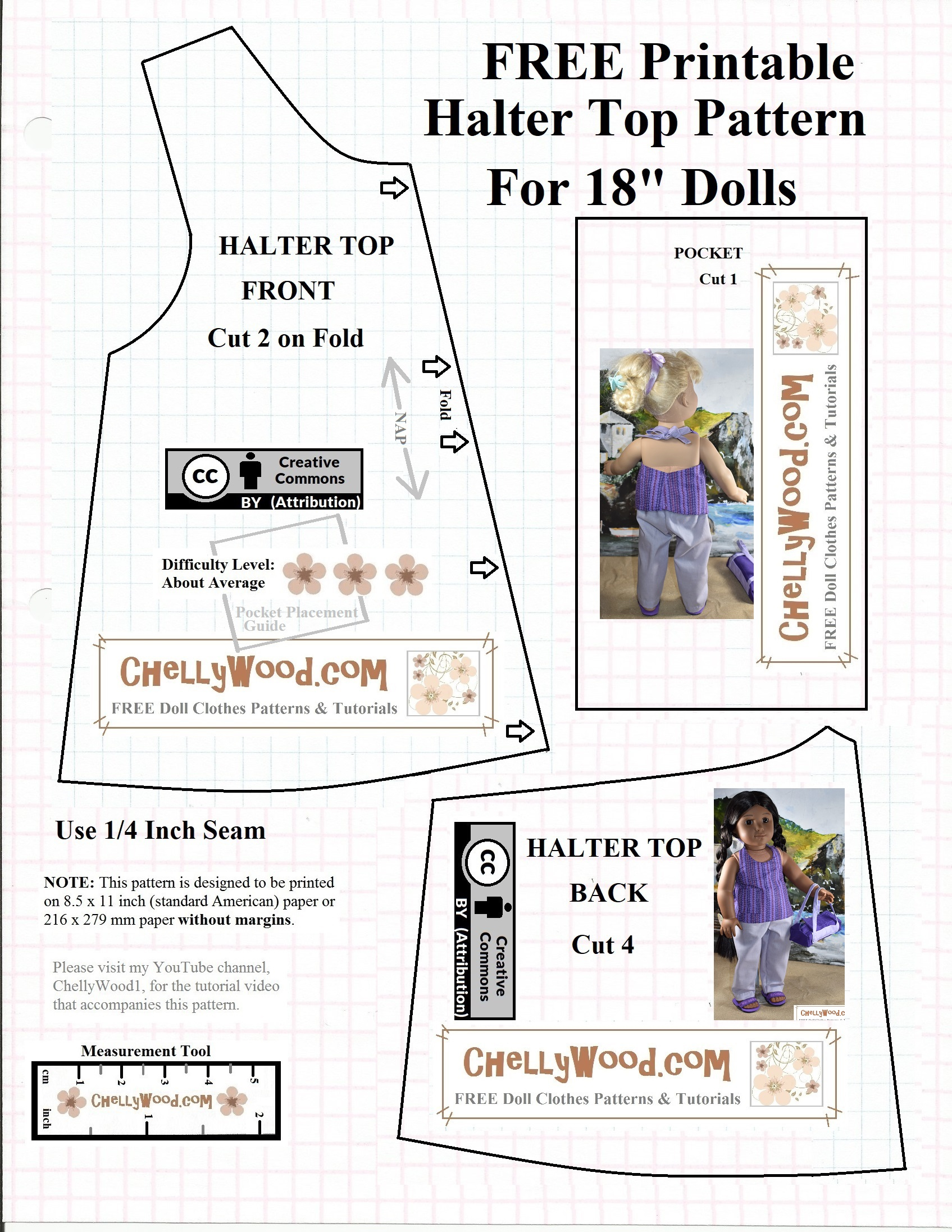 Free #Agdoll Summer Shirt Pattern @ Chellywood #Sewing 4#Dolls within American Girl Clothes Patterns Free Printable