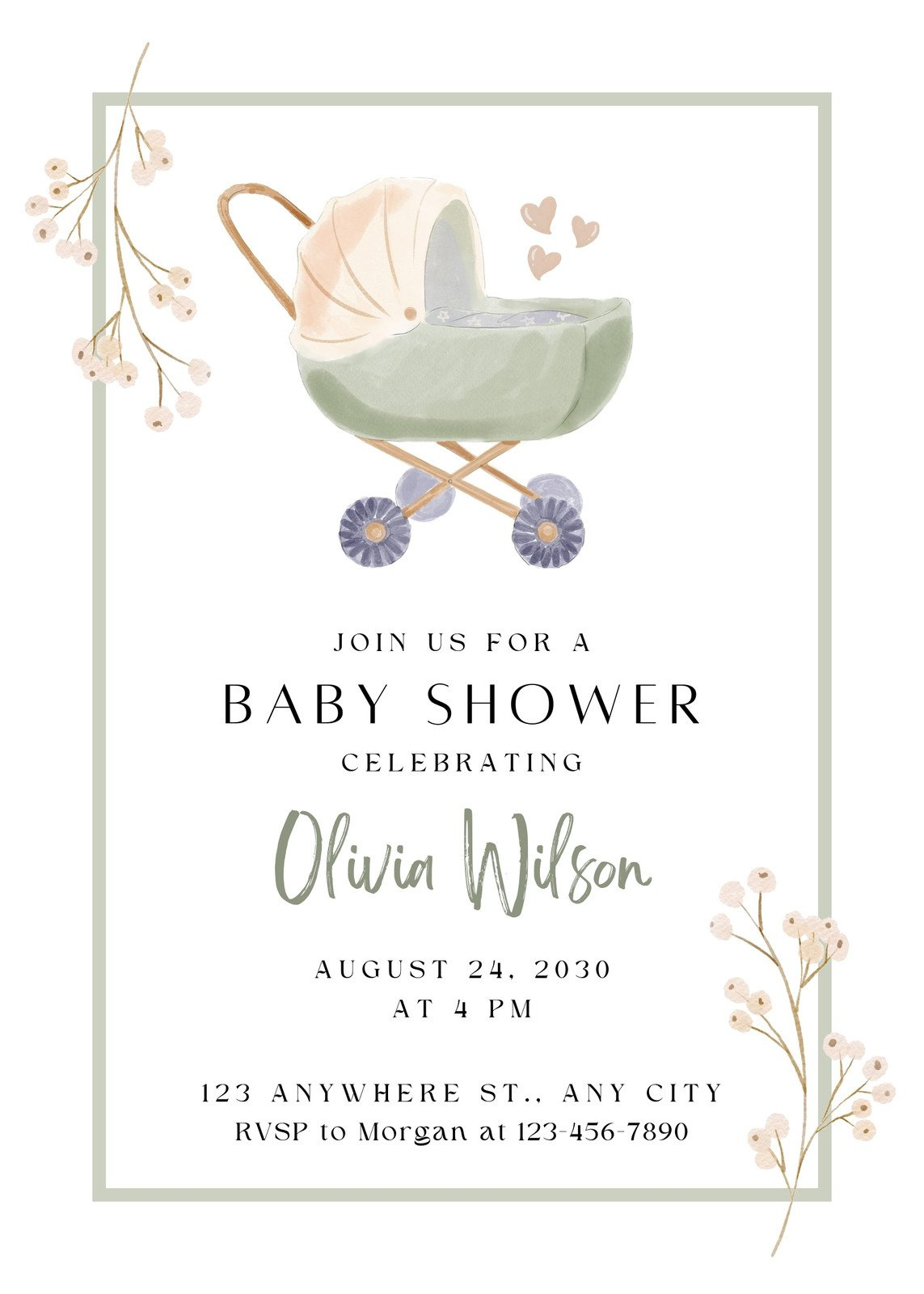 Free And Customizable Baby Shower Templates throughout Free Baby Shower Invitation Maker Online Printable